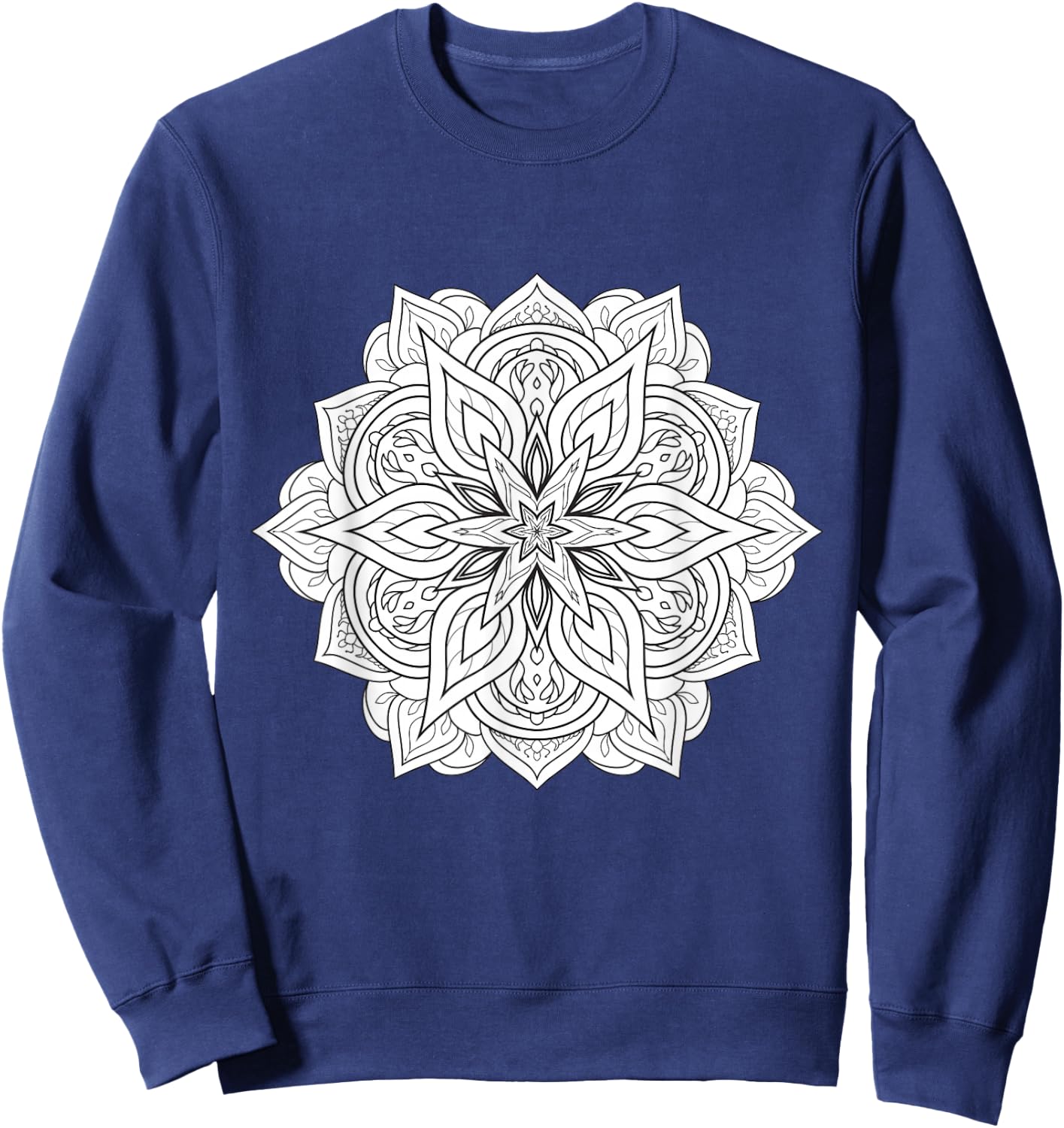 Mandala Zum Ausmalen Malen Geschenk Yoga Sweatshirt - Sweatshirt | Navy