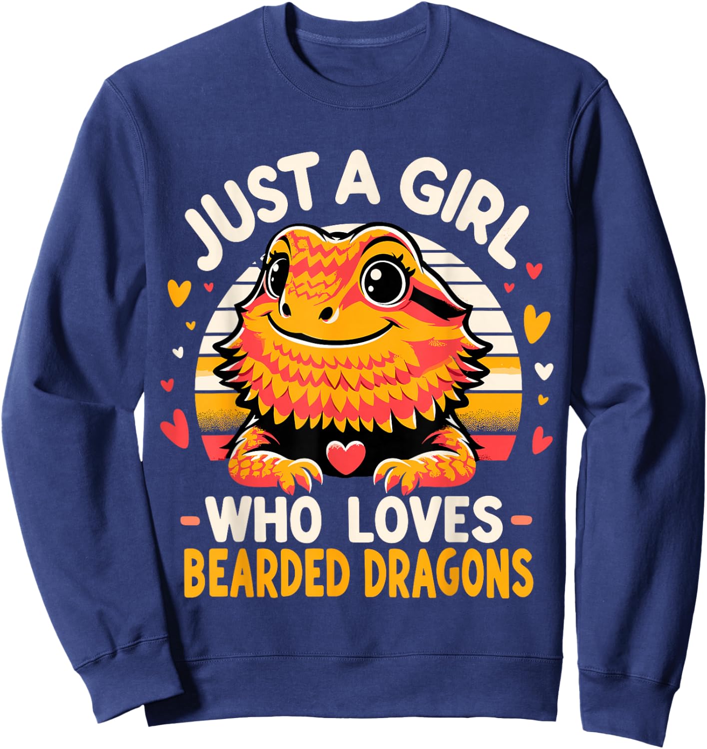 Just a Girl Who Loves Bearded Dragons Sweatshirt - Sweatshirt | Navy
