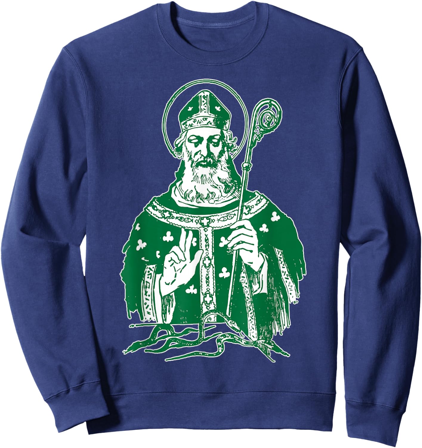 St Patrick Catholic Saint Patricks Day Ireland Irish Sweatshirt - Sweatshirt | Navy