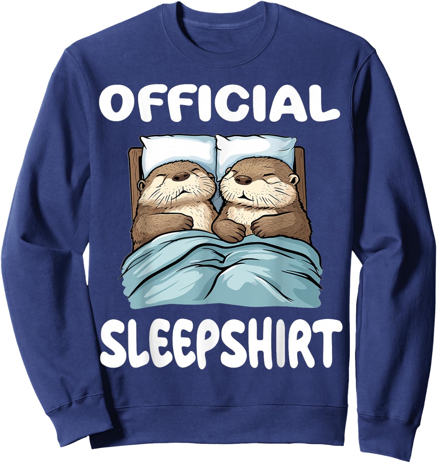Otter Official Sleepshirt Pajamas Nightgown Sweatshirt - Sweatshirt | Navy