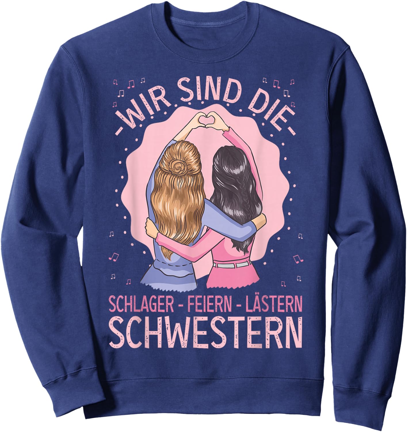 Schlager Feiern Lästern Schlageroutfit Party , black, s Sweatshirt - Sweatshirt | Navy