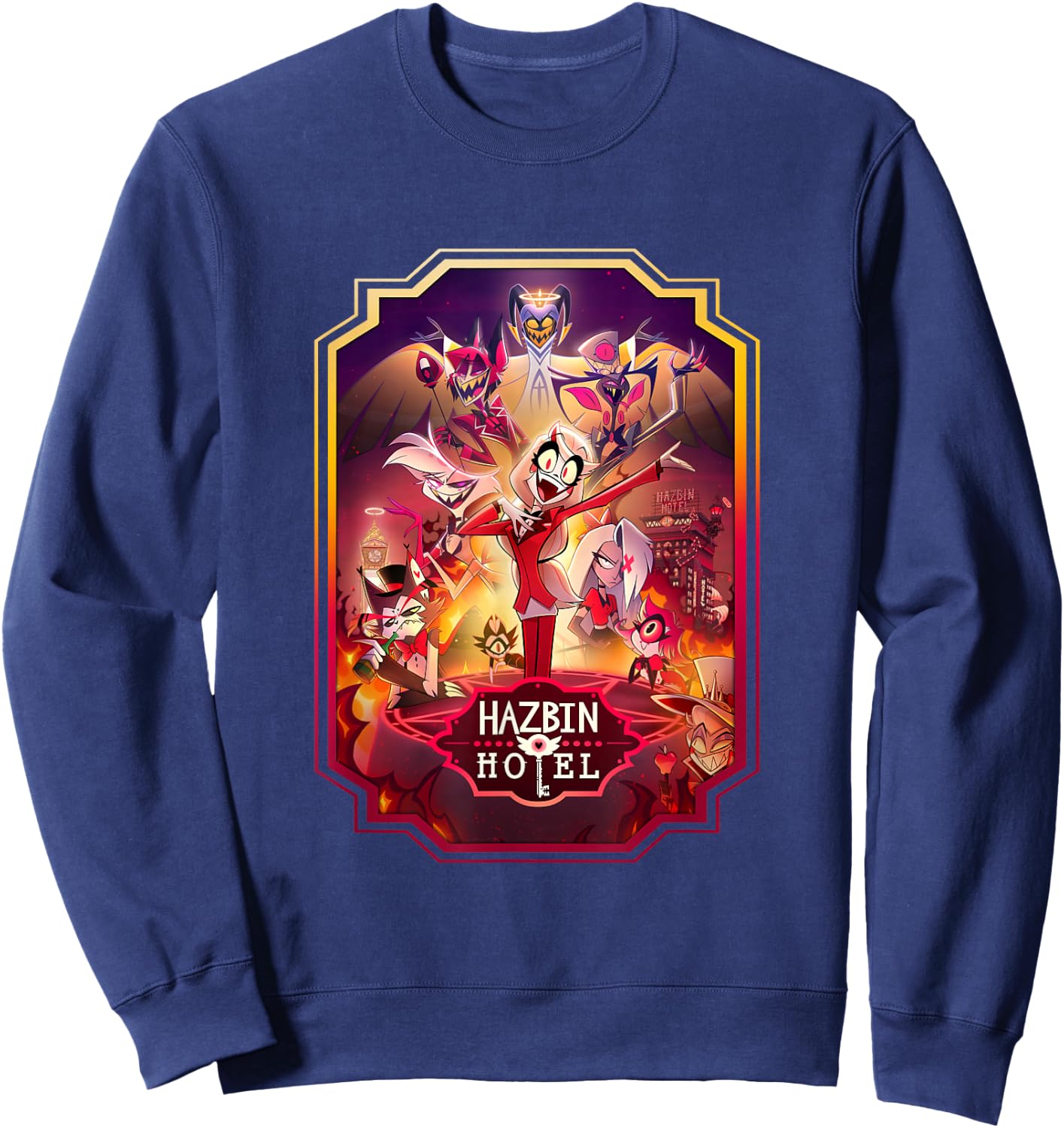 Hazbin Hotel - Poster Art , black Sweatshirt - Sweatshirt | Navy