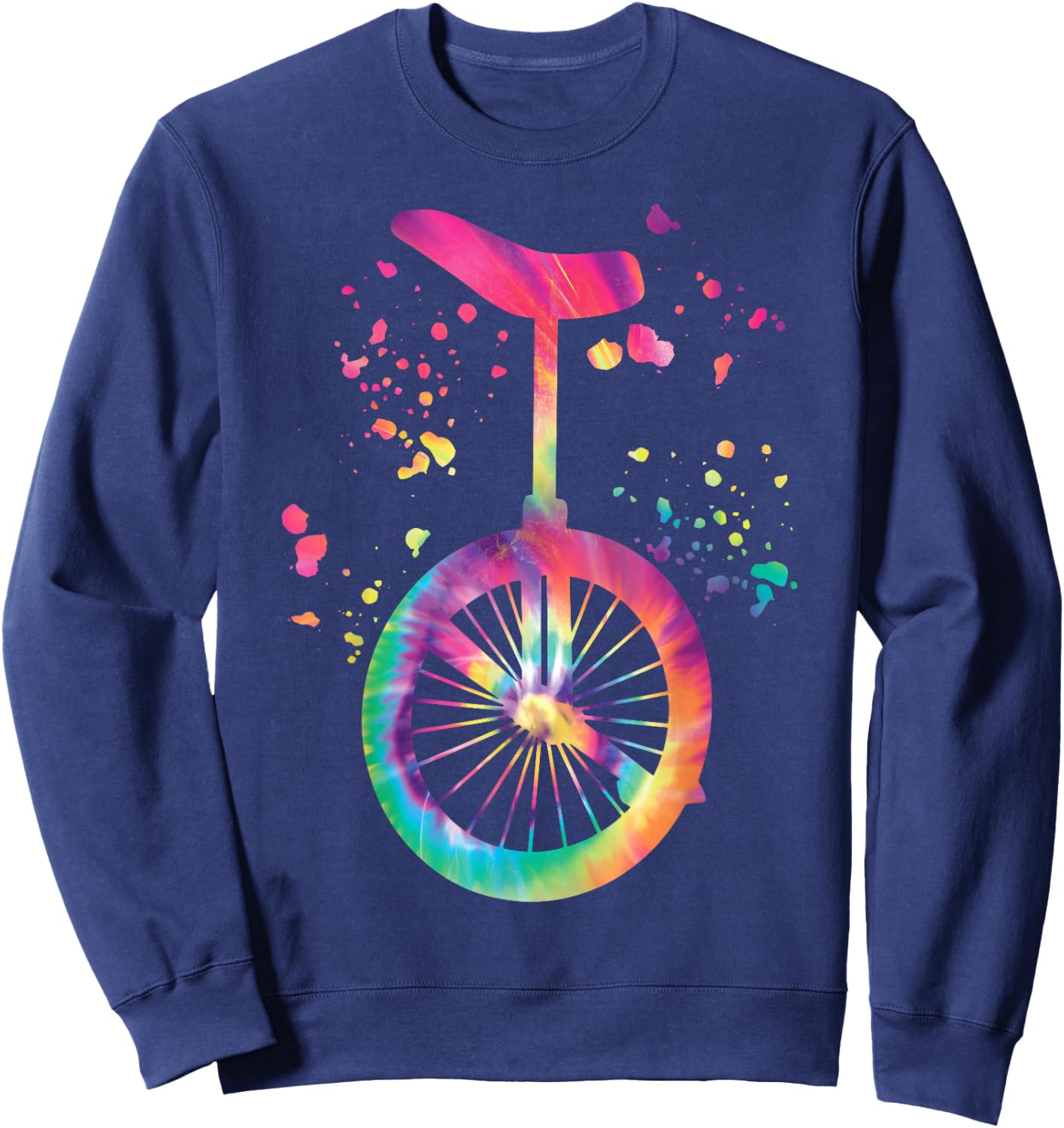 Unicyclist Unicycle Unicycle Colorsplash Unicycle , black Sweatshirt - Sweatshirt | Navy