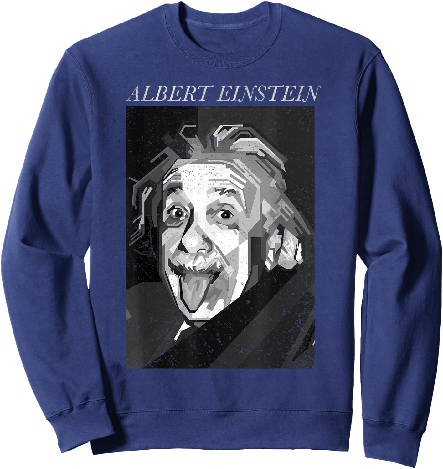 Albert Einstein Logic Quote Front Back , Black, S Sweatshirt - Sweatshirt | Navy