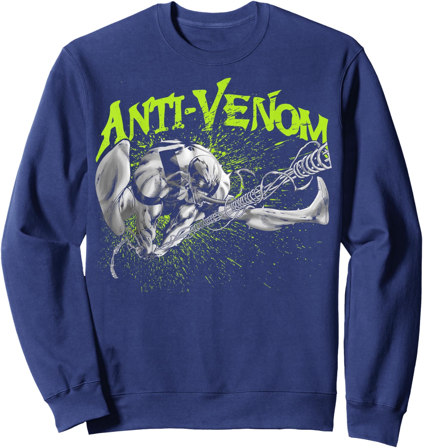 Marvel Venom Anti Venom Swing Splatter Graphic Sweatshirt - Sweatshirt | Navy