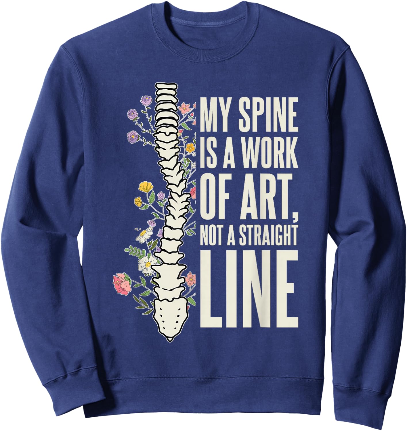 Skoliose Krieger Skoliose Chirurgie Erholung Sweatshirt - Sweatshirt | Navy