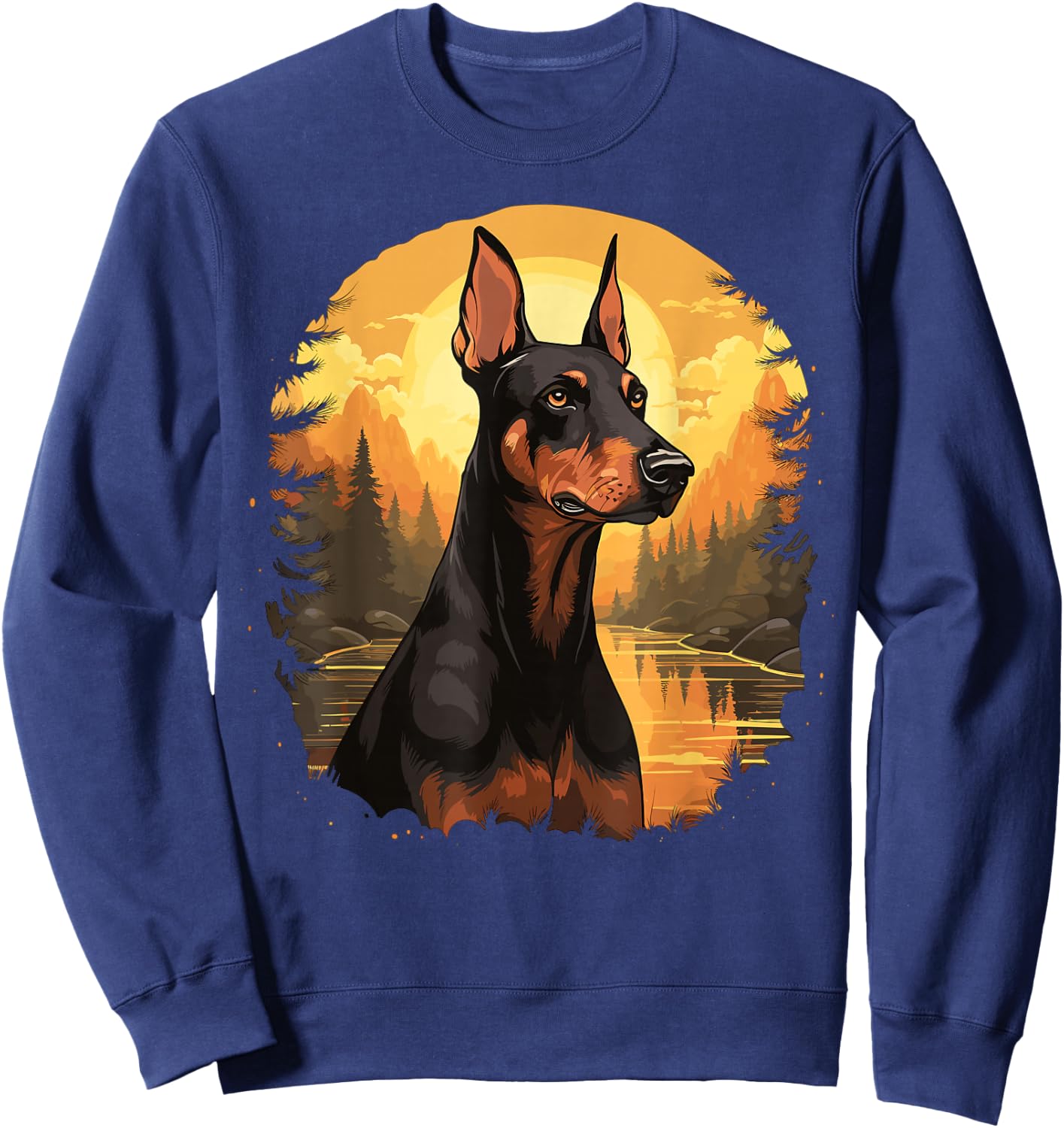 Doberman Dog Doberman Sweatshirt - Sweatshirt | Navy