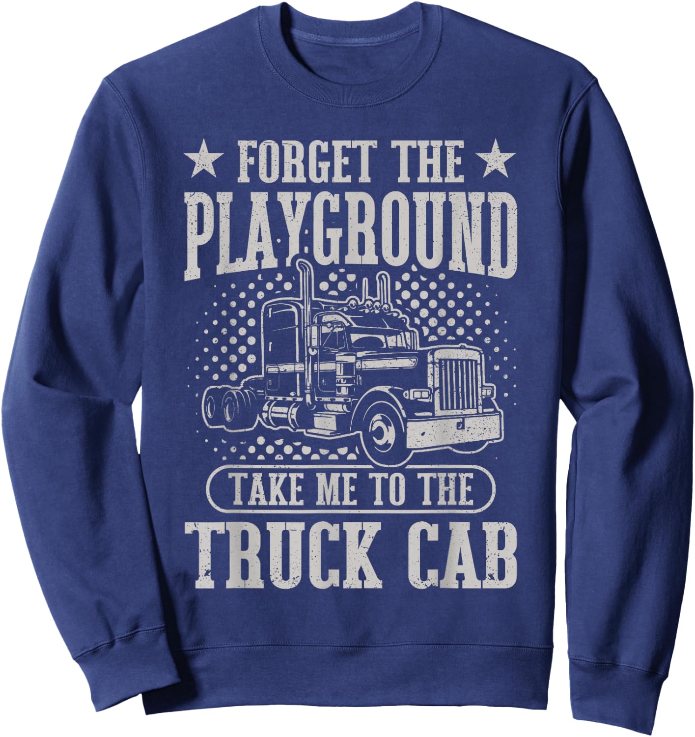 Toddler Semi Truck Boys Sweatshirt - Sweatshirt | Navy