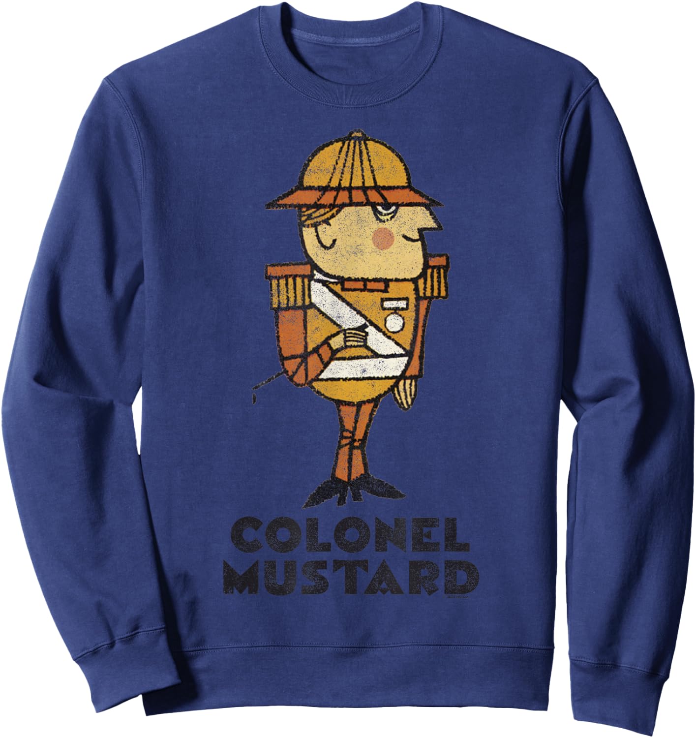 Clue Colonel Mustard Retro Poster Sweatshirt - Sweatshirt | Navy