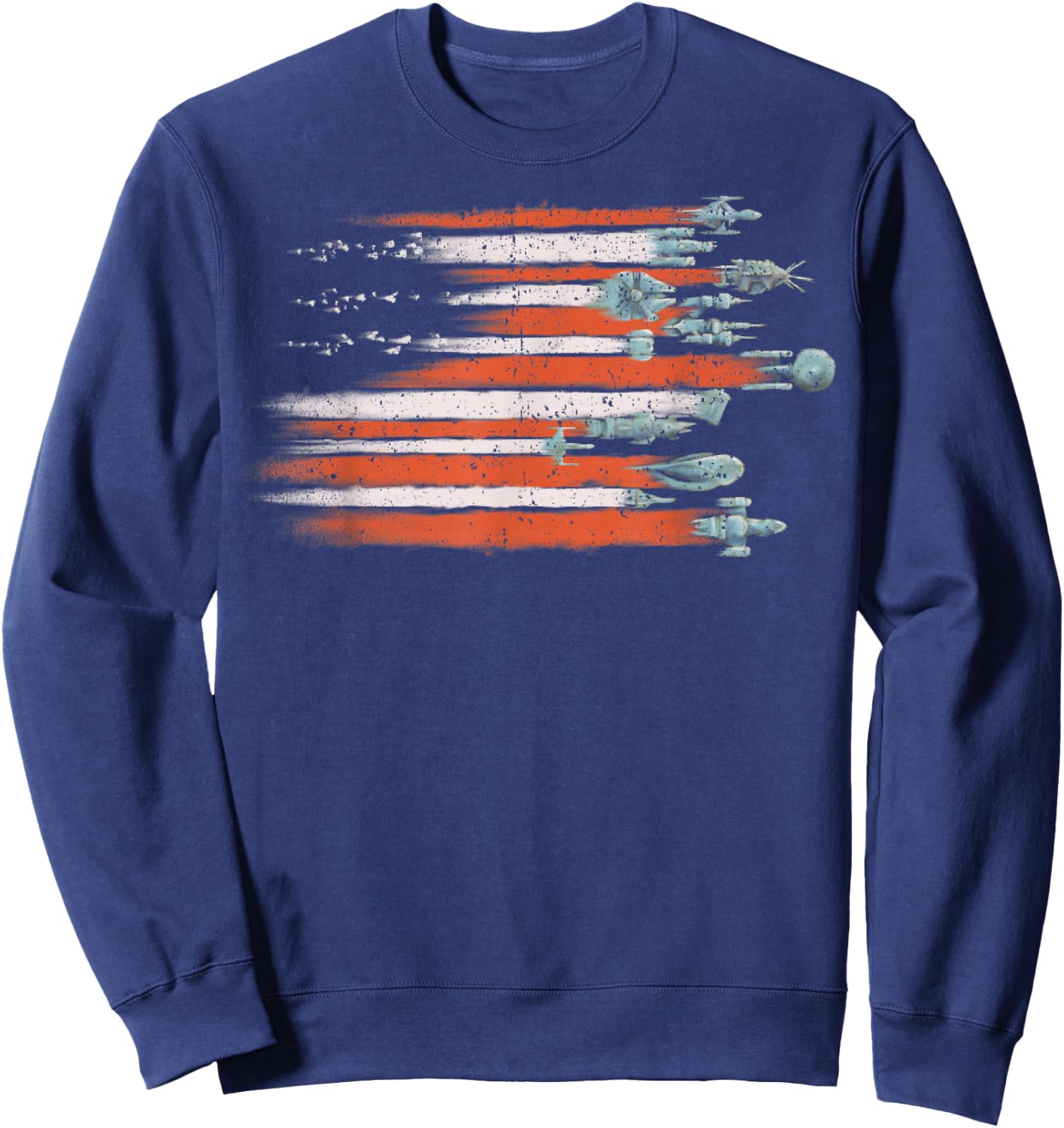 Vintage Sci Flyers Science Fiction Sweatshirt - Sweatshirt | Navy