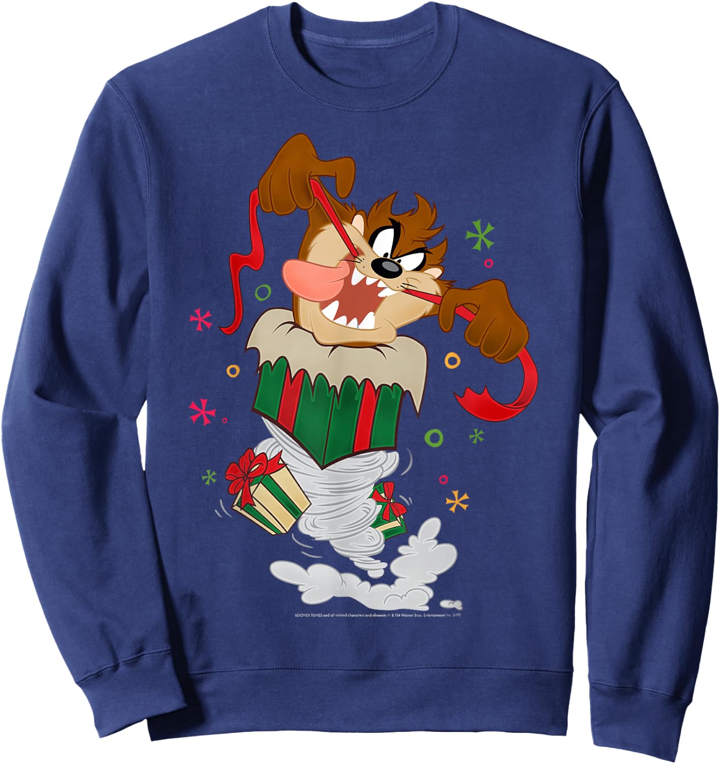 Looney Tunes Christmas Taz Twister Presents Sweatshirt - Sweatshirt | Navy