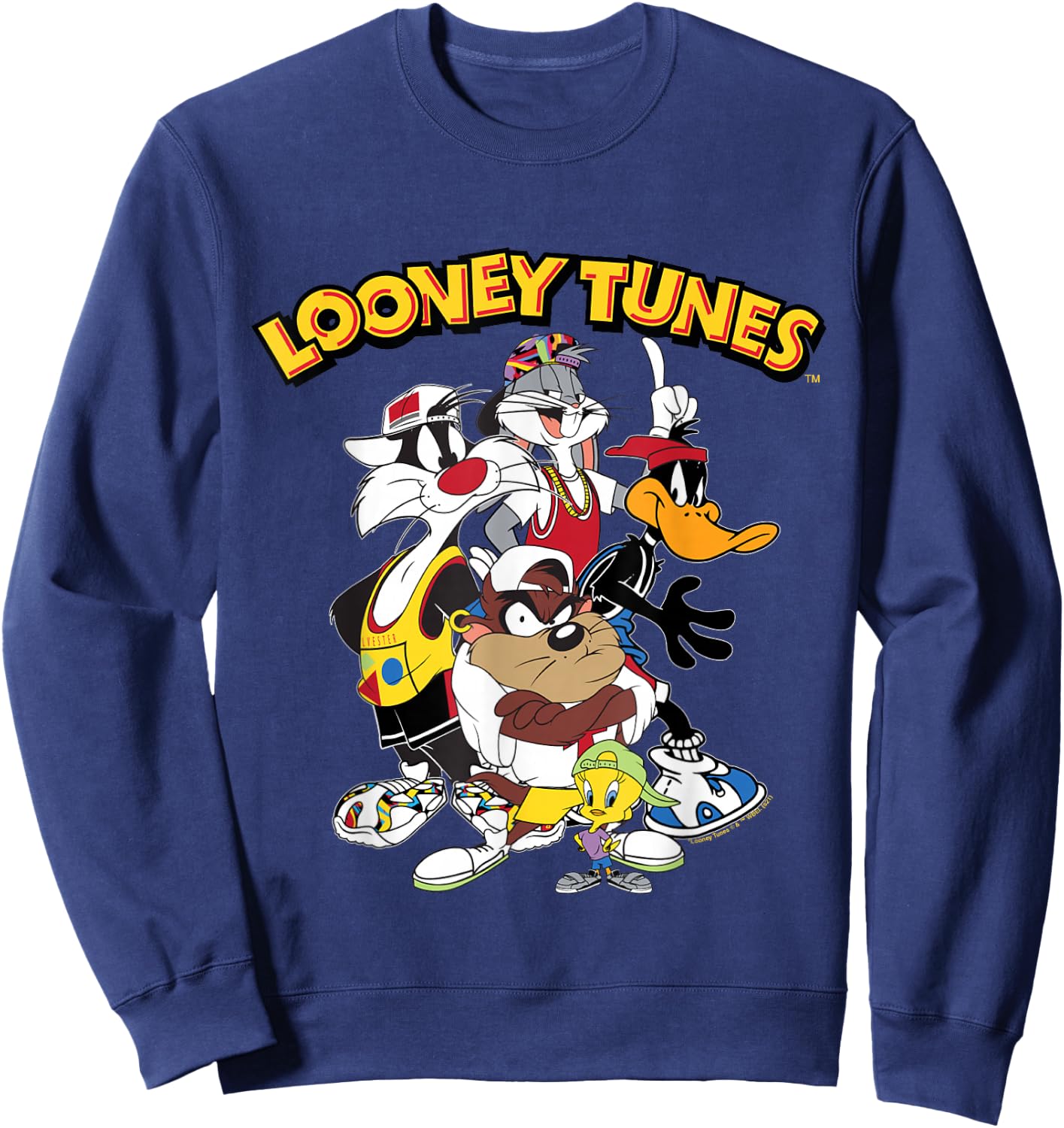 Looney Tunes Sylvester, Taz, Daffy, Bugs Sweatshirt - Sweatshirt | Navy