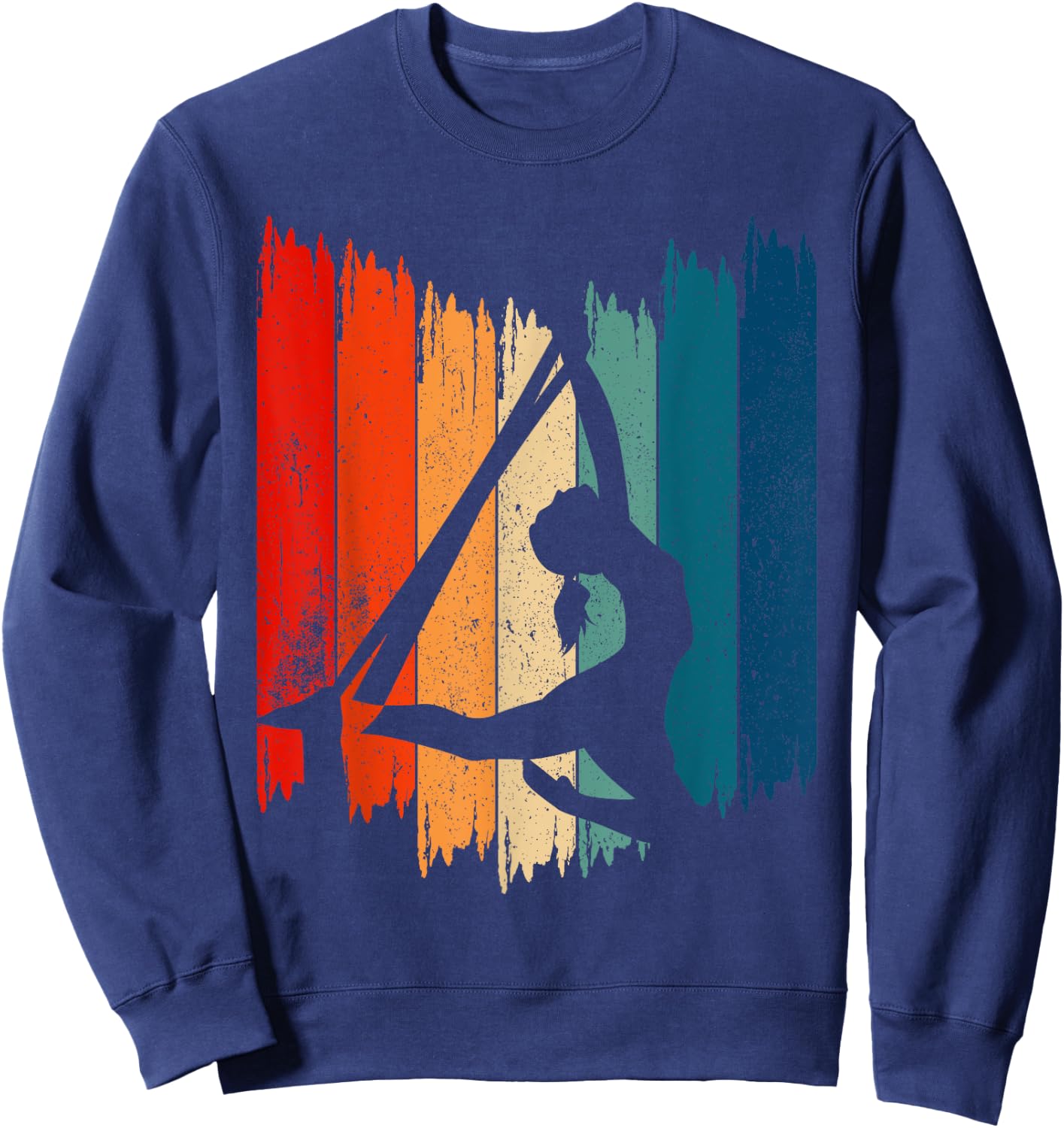 Retro Aerial Silk Acrobat Vintage Aerial Silk Acrobat Sweatshirt - Sweatshirt | Navy