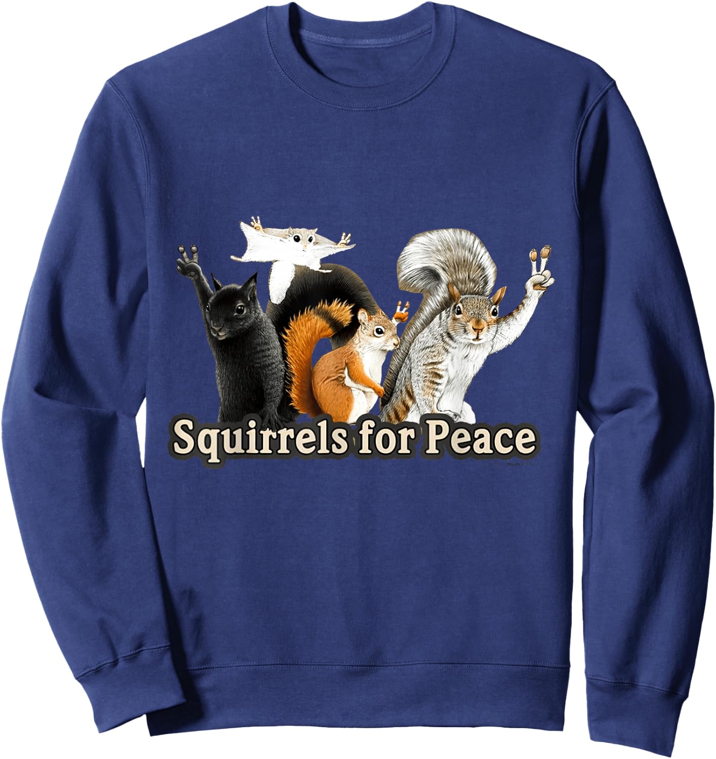 Squirrels for peace for boy Sweatshirt - Sweatshirt | Navy