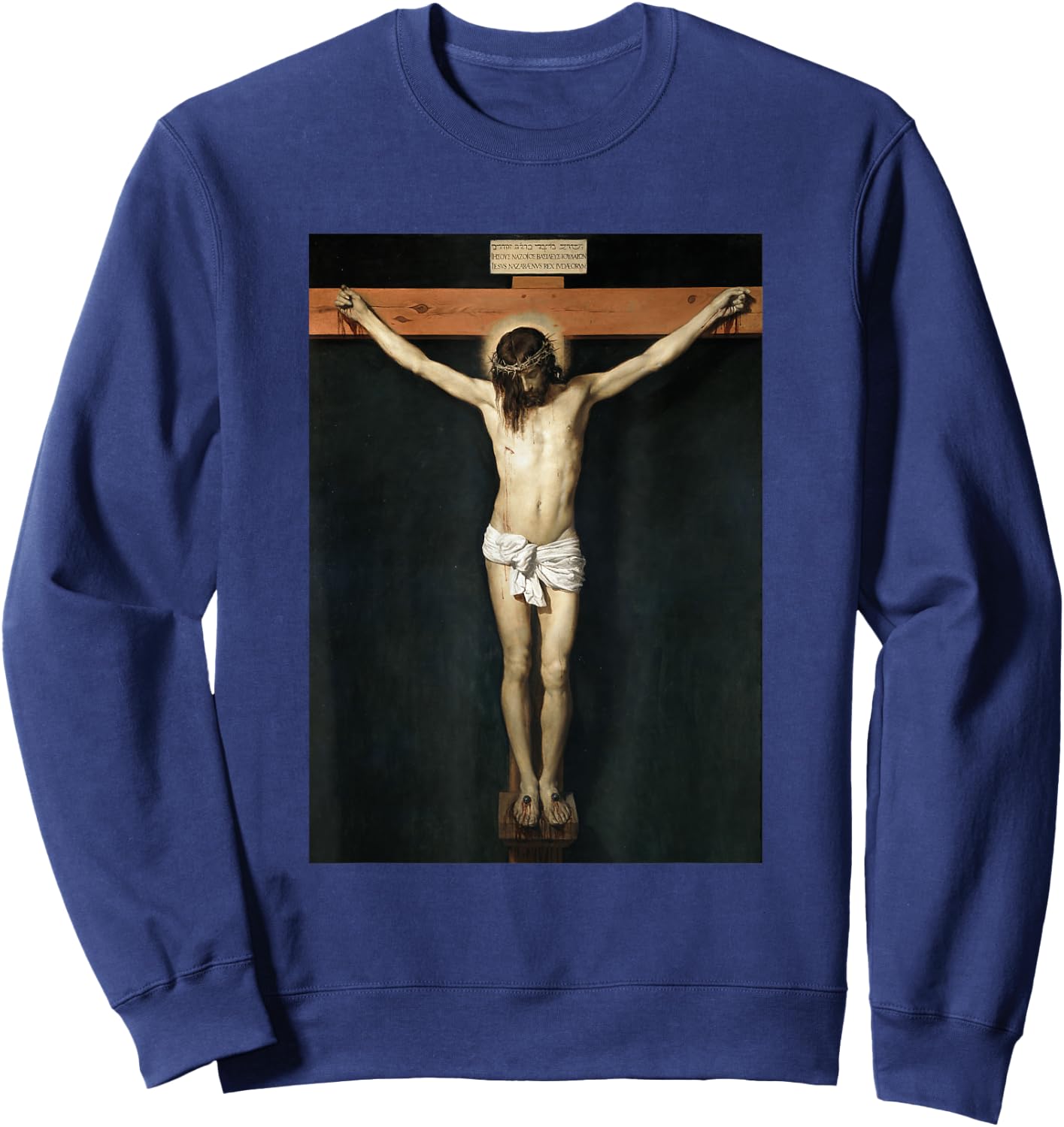 Diego Velázquez - #2 Crucified Jesus Christ Sweatshirt - Sweatshirt | Navy