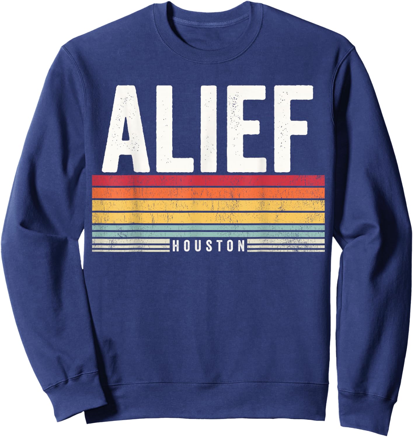 Alief Houston Vintage Sunset, Alief Houston, Alief Sweatshirt - Sweatshirt | Navy
