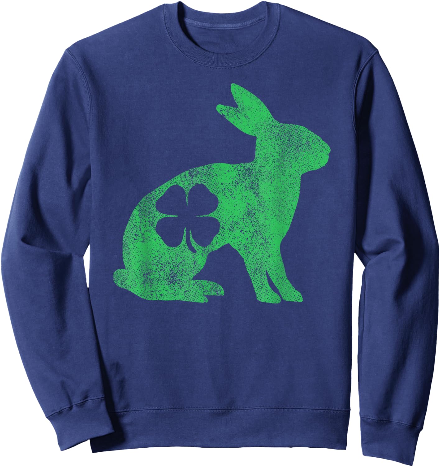 Rabbit Bunny - Shamrock St Patricks Day Saint Paddys Irish Sweatshirt - Sweatshirt | Navy