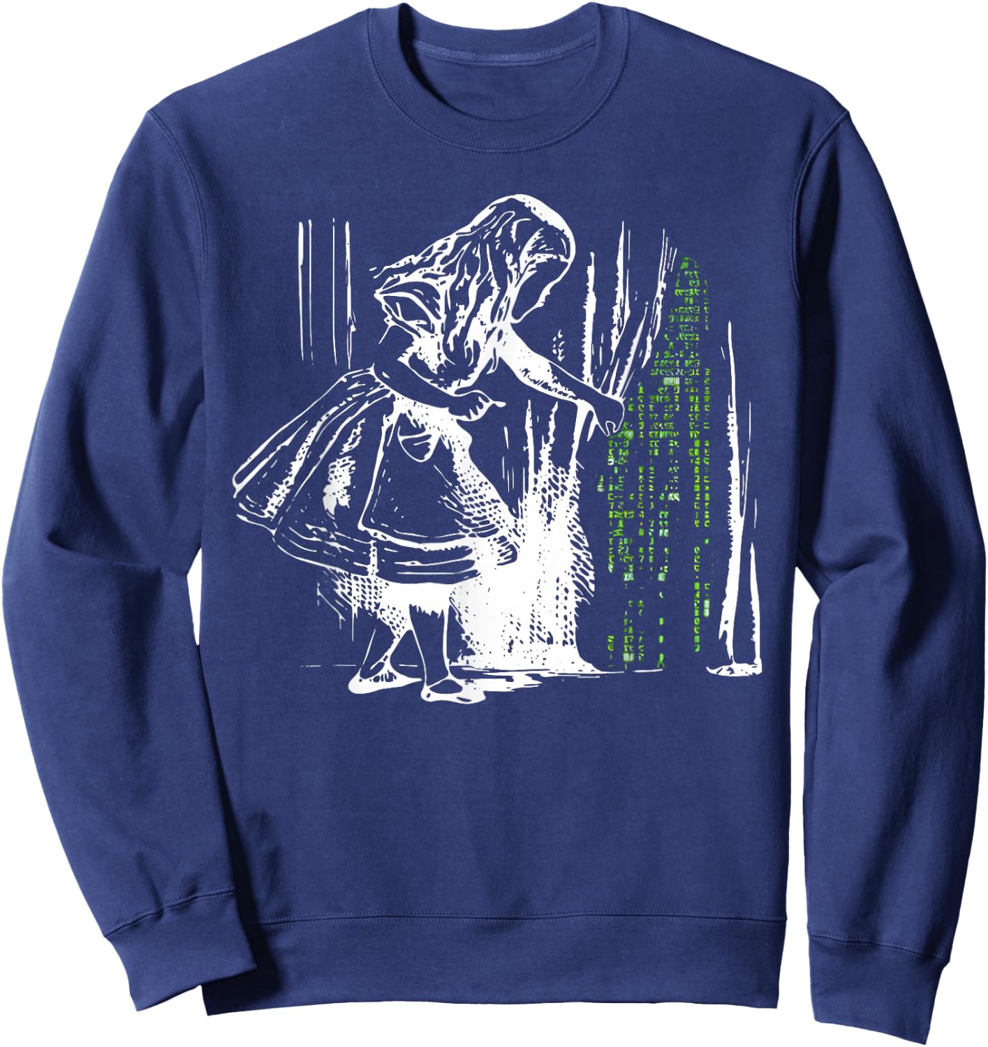 Alice in Matrix Land Programmierer Sweatshirt - Sweatshirt | Navy