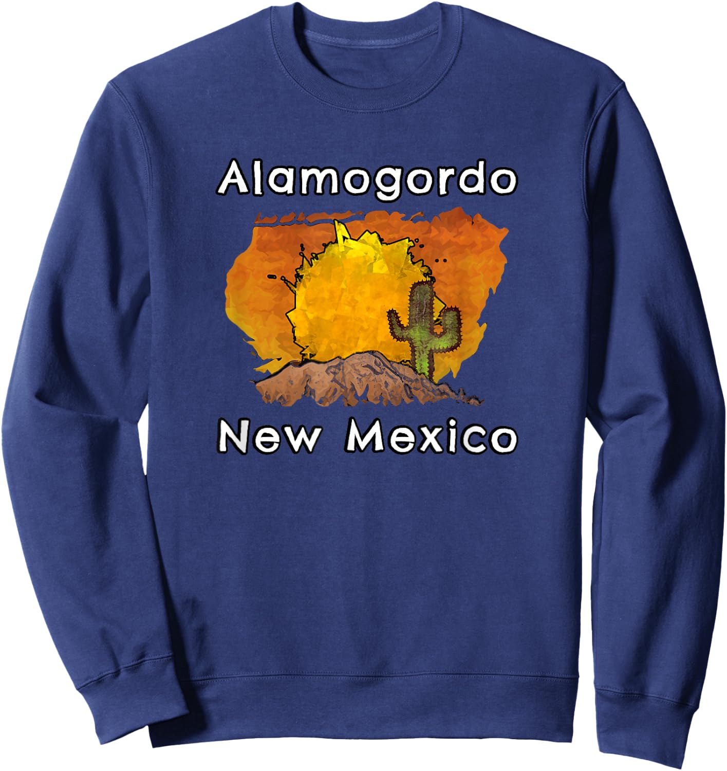 Alamogordo New Mexico Wüste Sonnenuntergang Szene Sweatshirt - Sweatshirt | Navy