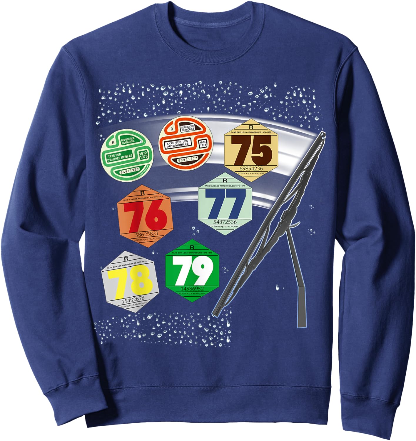 70s In The Rain Man And Woman Sweatshirt - Sweatshirt | Navy