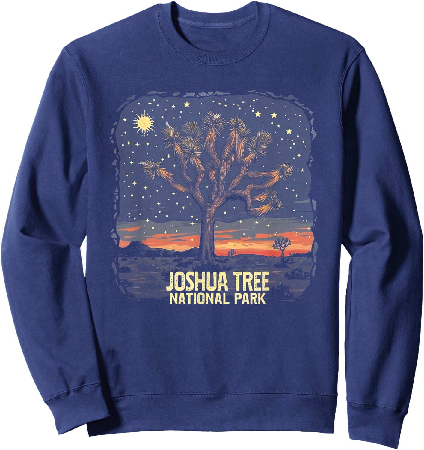 Joshua Tree - US National Park Vintage Men Women Kids Retro Sweatshirt - Sweatshirt | Navy
