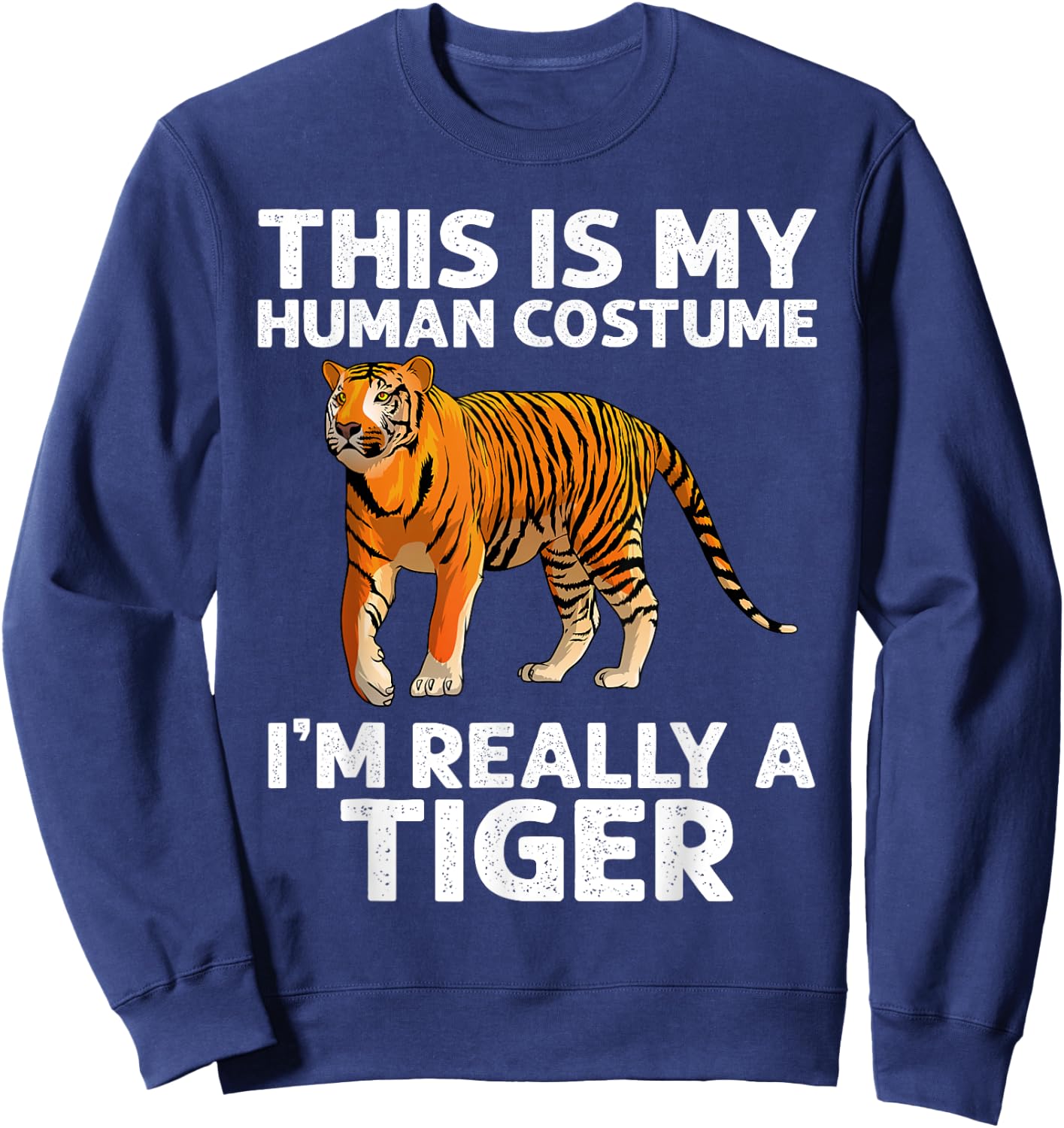 Funny Tiger Design For Kids Boys Girls Tiger Love Halloween Sweatshirt - Sweatshirt | Navy