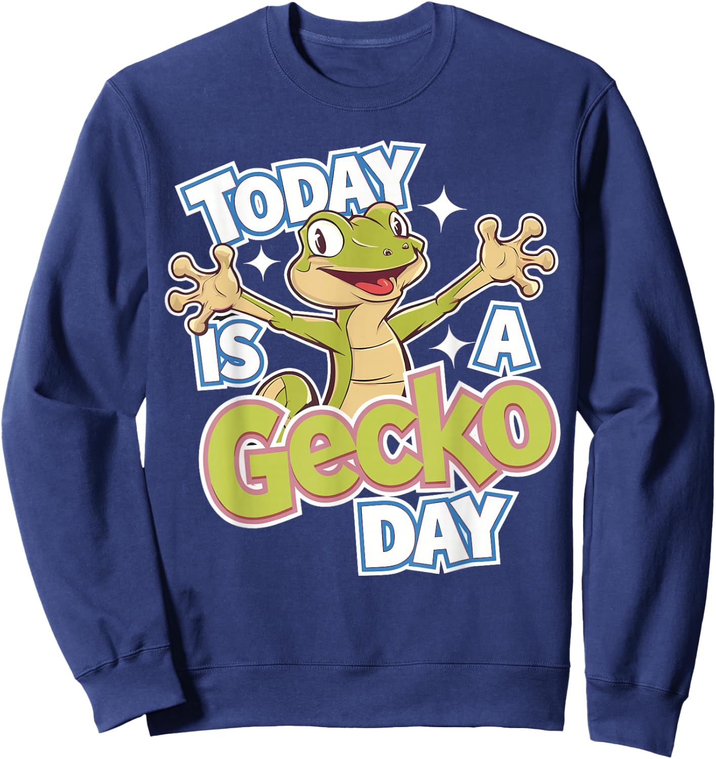 Childrens Today is a Gecko Day Design | Kids Gecko Sweatshirt - Sweatshirt | Navy