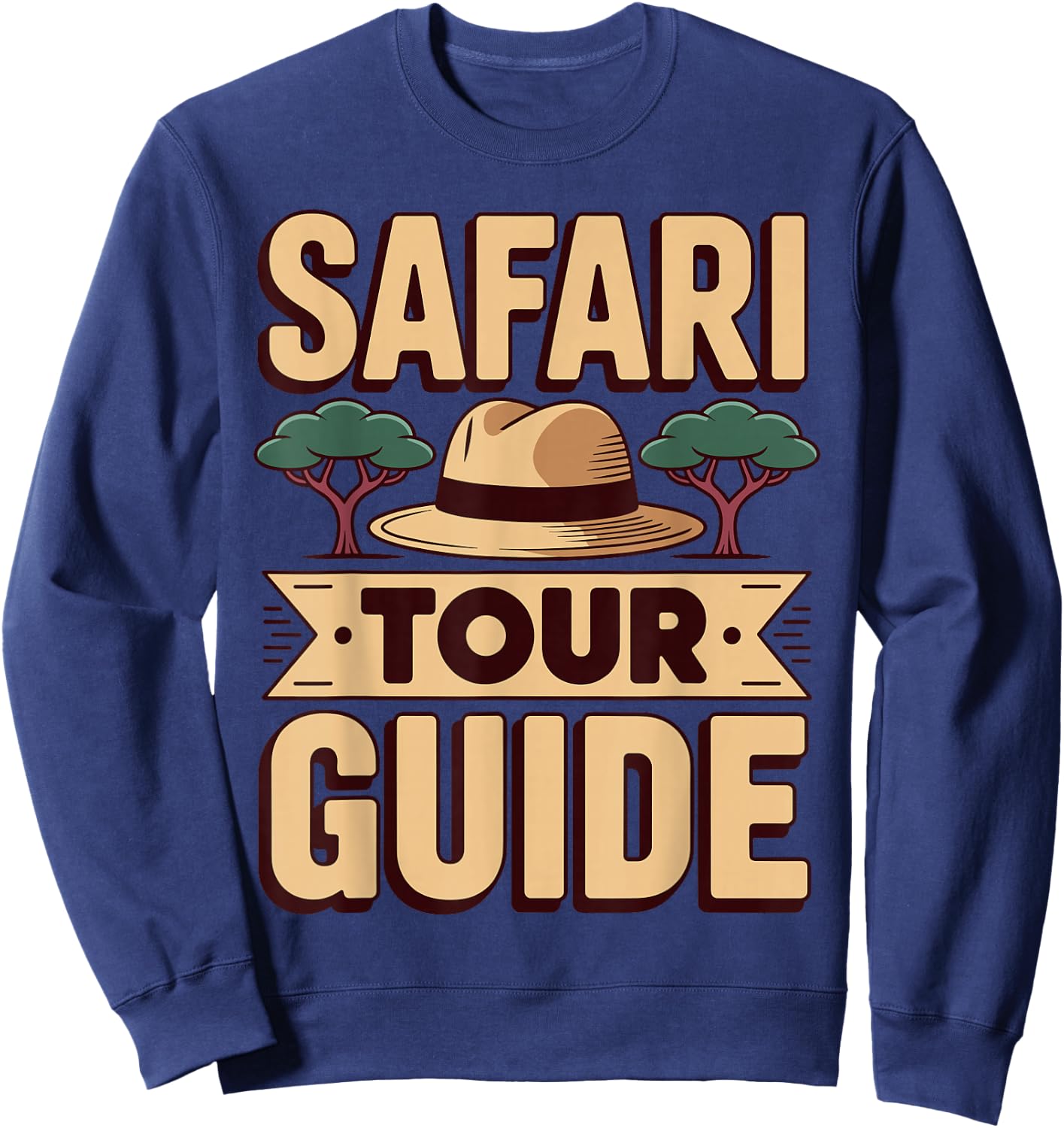 Safari Tour Guide Costume Women Kids Zoo Safari Sweatshirt - Sweatshirt | Navy