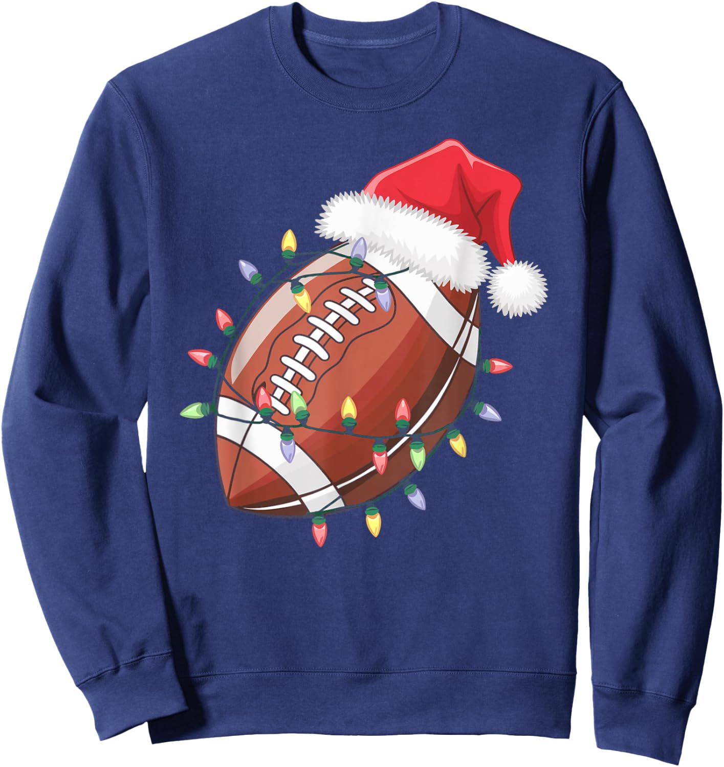 Santa Football for Christmas Football Christmas Boys Sweatshirt - Sweatshirt | Navy