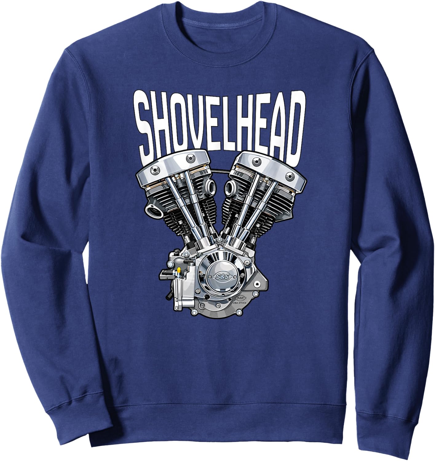 Shovelhead Chopper Bobber Motorrad Biker Old School HD Sweatshirt - Sweatshirt | Navy