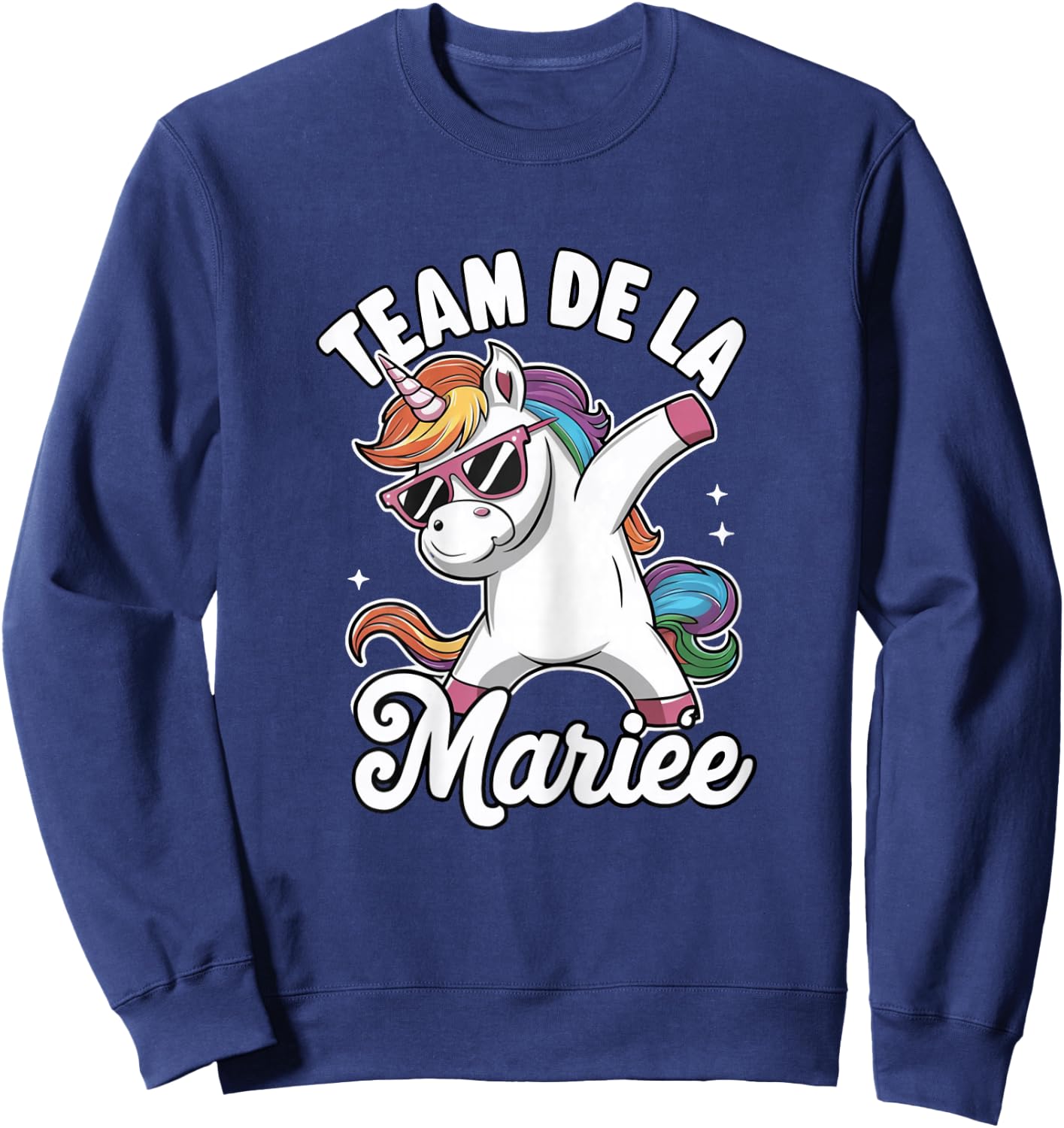 Future Bride Unicorn Team Bride EVJF Woman Wedding Humour , Black Sweatshirt - Sweatshirt | Navy