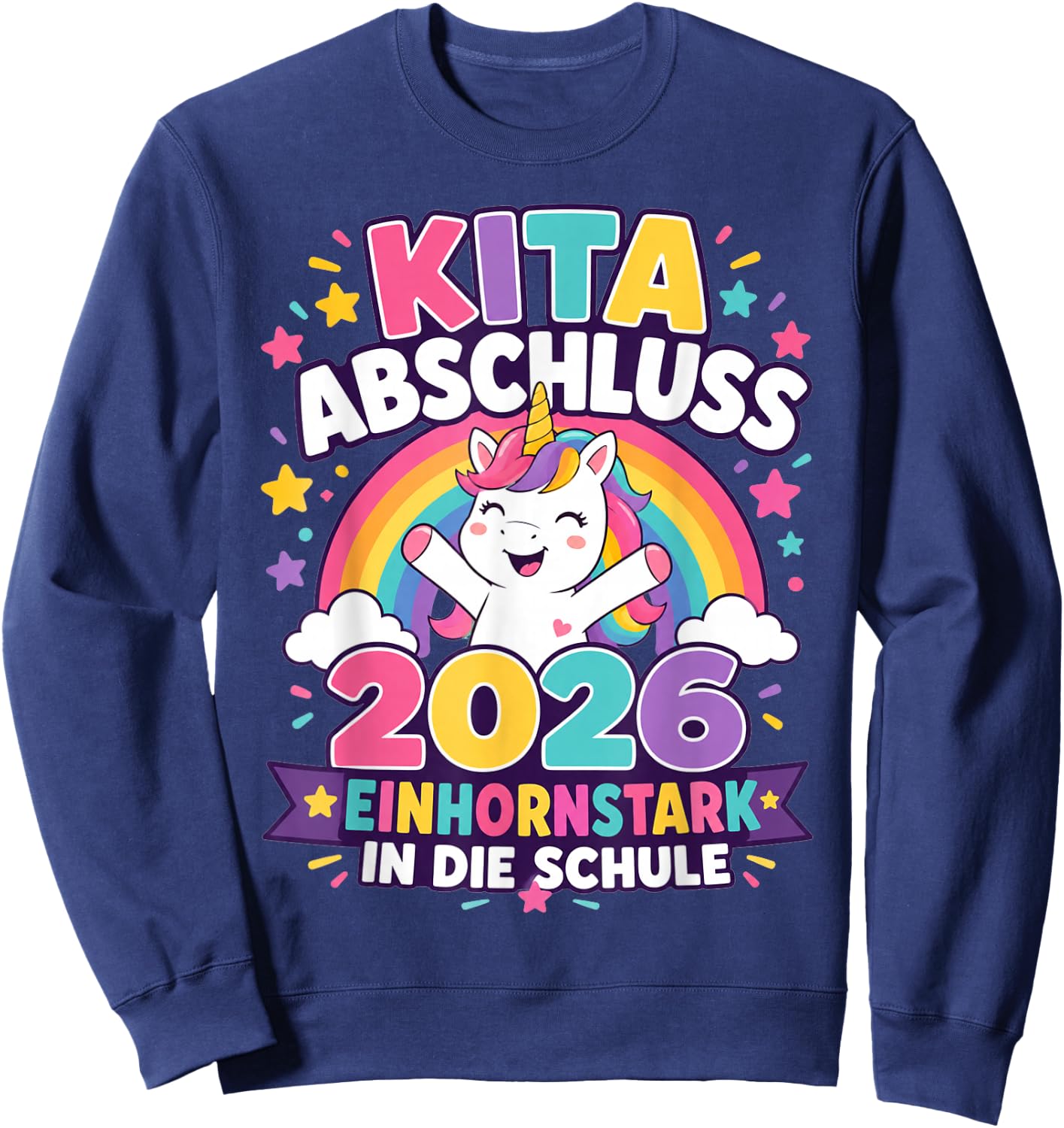 Kita Abgängerin 2026 Einhorn Mädchen Sweatshirt - Sweatshirt | Navy