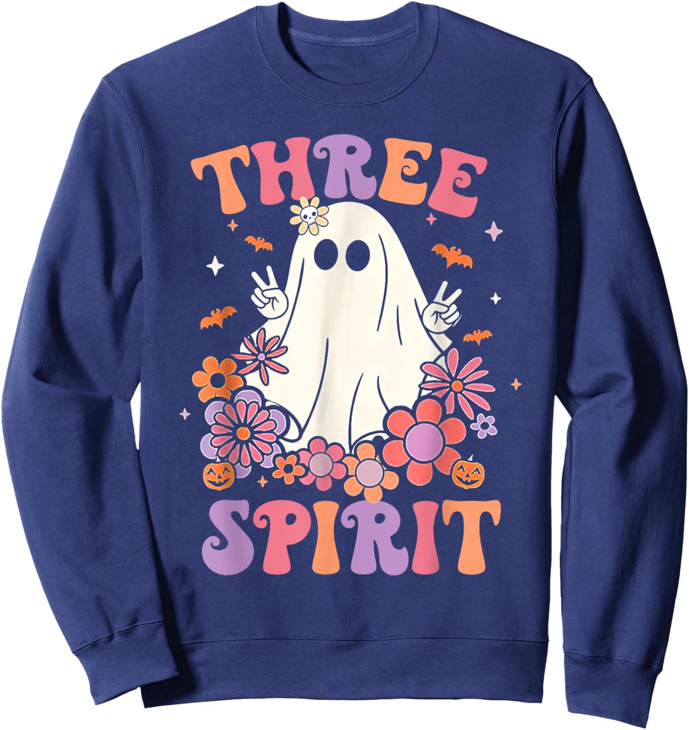Three Spirit Halloween 3rd Birthday Party Decorations Sweatshirt - Sweatshirt | Navy
