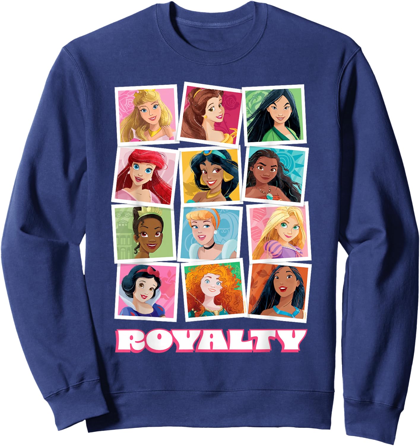 Disney Princess Photos Royalty Portrait Picture Collection , Black, S Sweatshirt - Sweatshirt | Navy