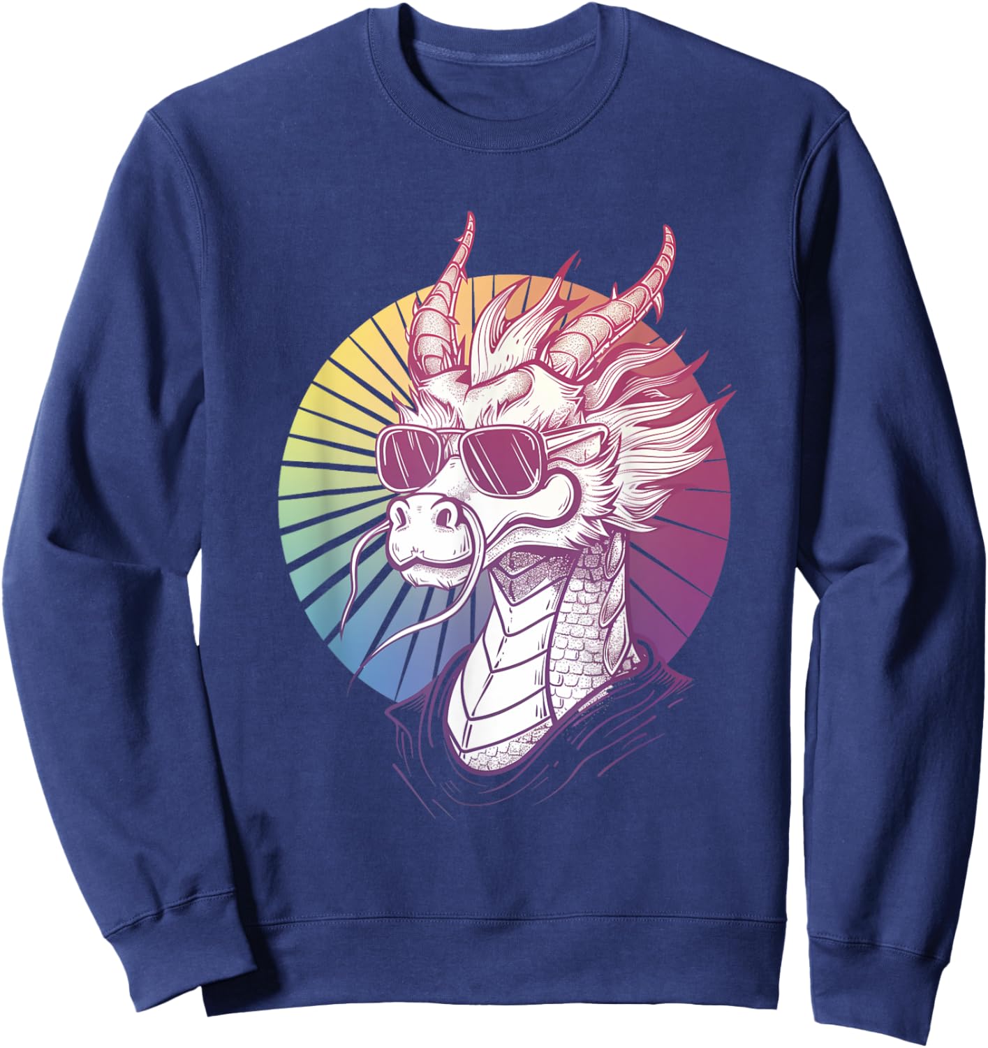 Frost Breath & Hot Shades: Icy Cool Dragon Sweatshirt - Sweatshirt | Navy