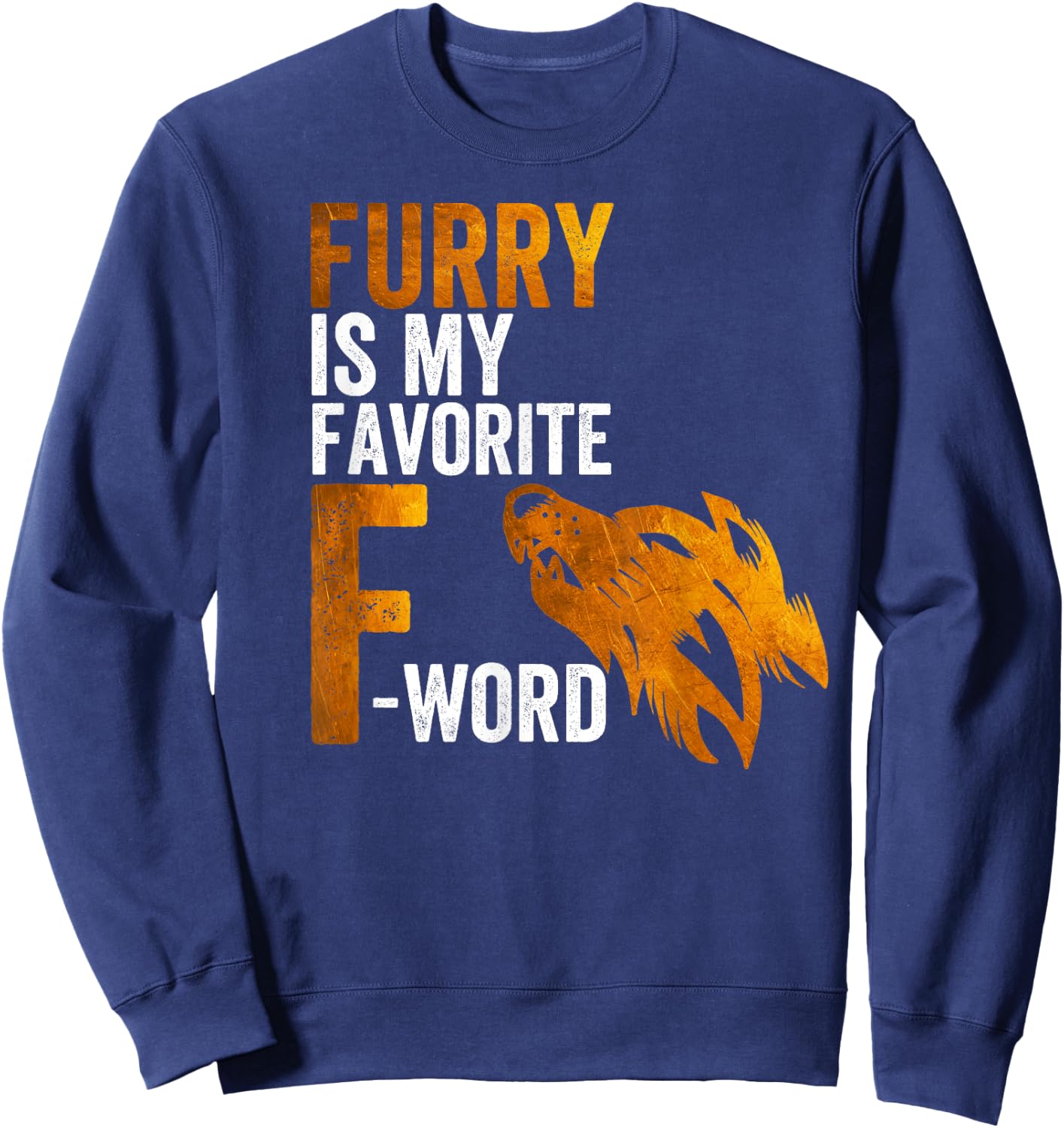 Funny Furry ist mein Lieblings-F-Word Fursuit Cosplay Furry Sweatshirt - Sweatshirt | Navy