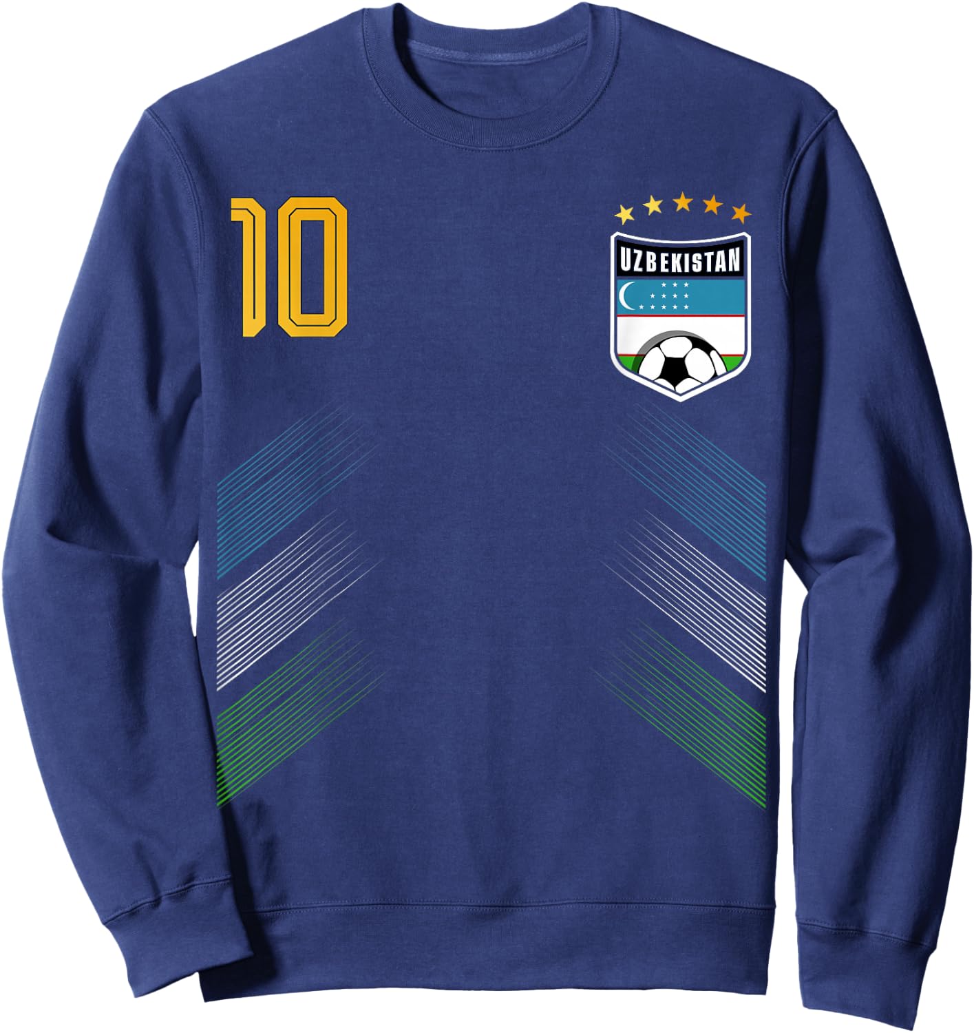 Retro Uzbekistan Flag Uzbekistani Pride Lovers Sweatshirt - Sweatshirt | Navy