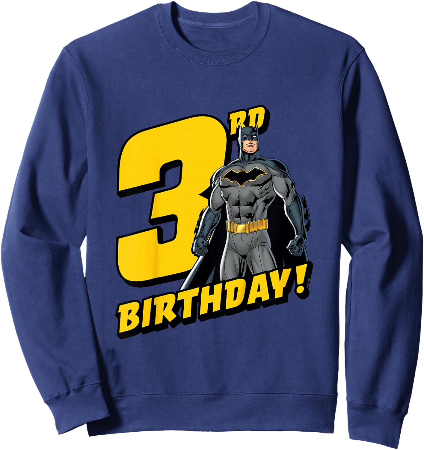 Kids Batman 3rd Birthday Sweatshirt - Sweatshirt | Navy