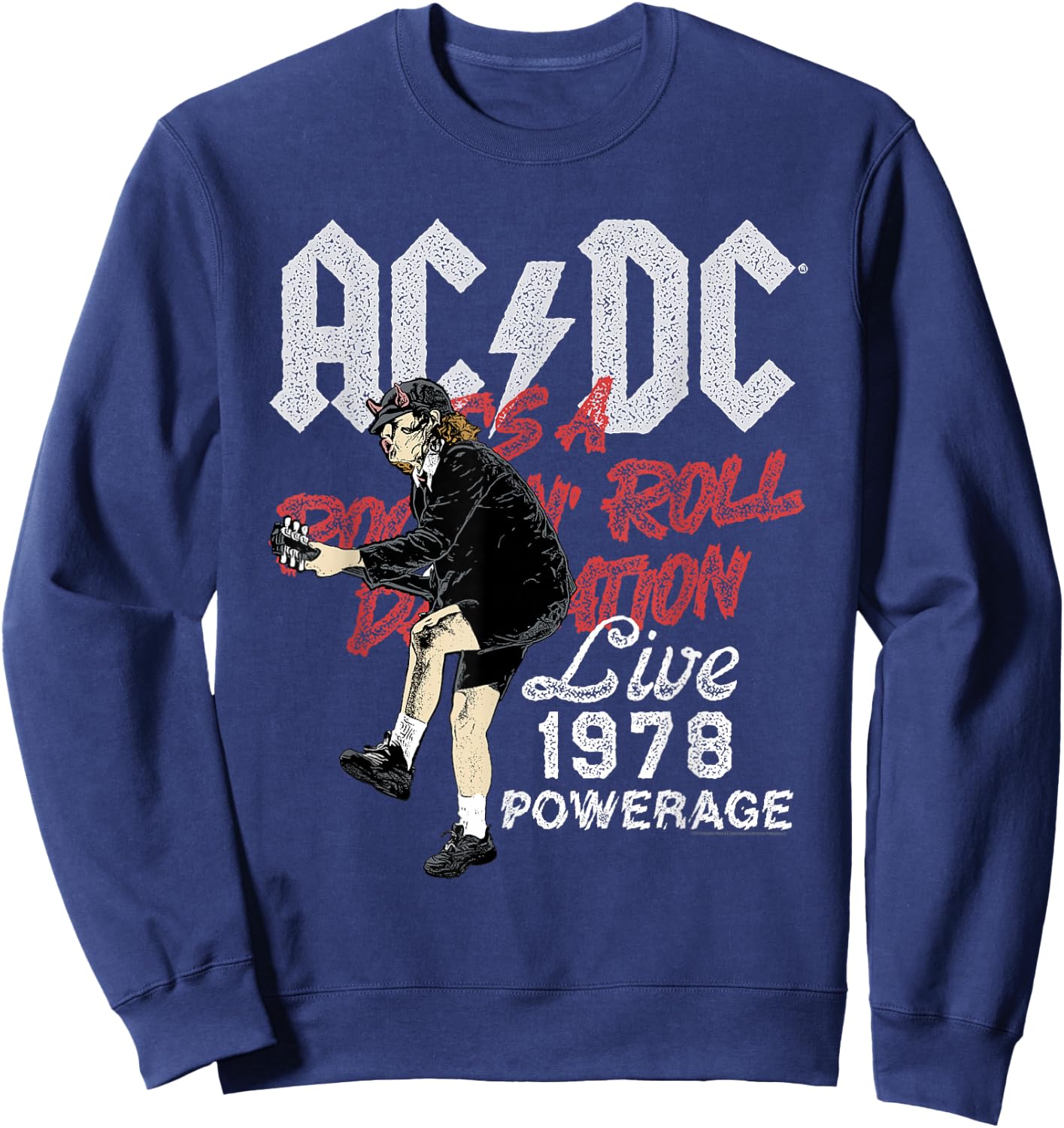AC/DC Rock'n'Roll Damnation Live 1978 Powerage , black Sweatshirt - Sweatshirt | Navy