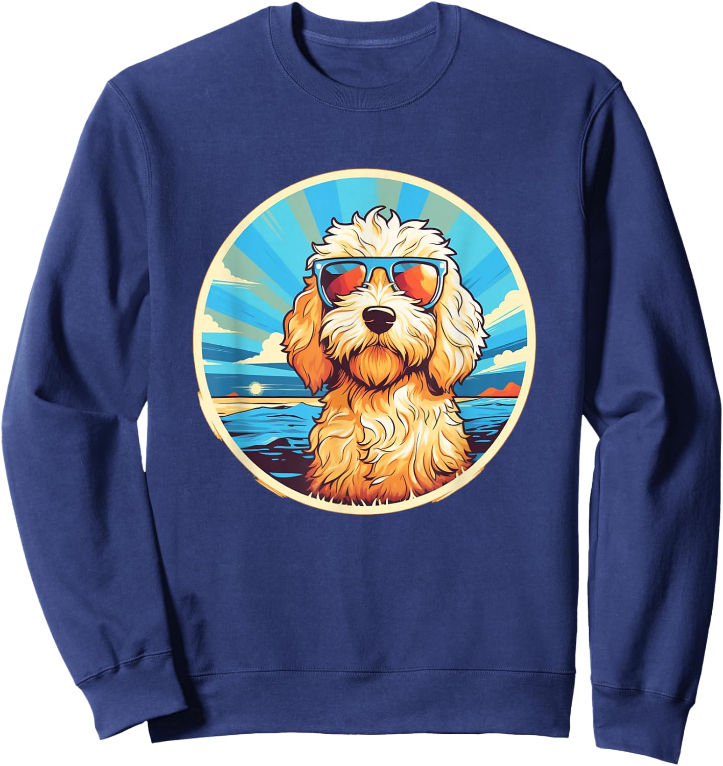Goldendoodle Dood Funny Doodle Dog Golden Doodle Sweatshirt - Sweatshirt | Navy