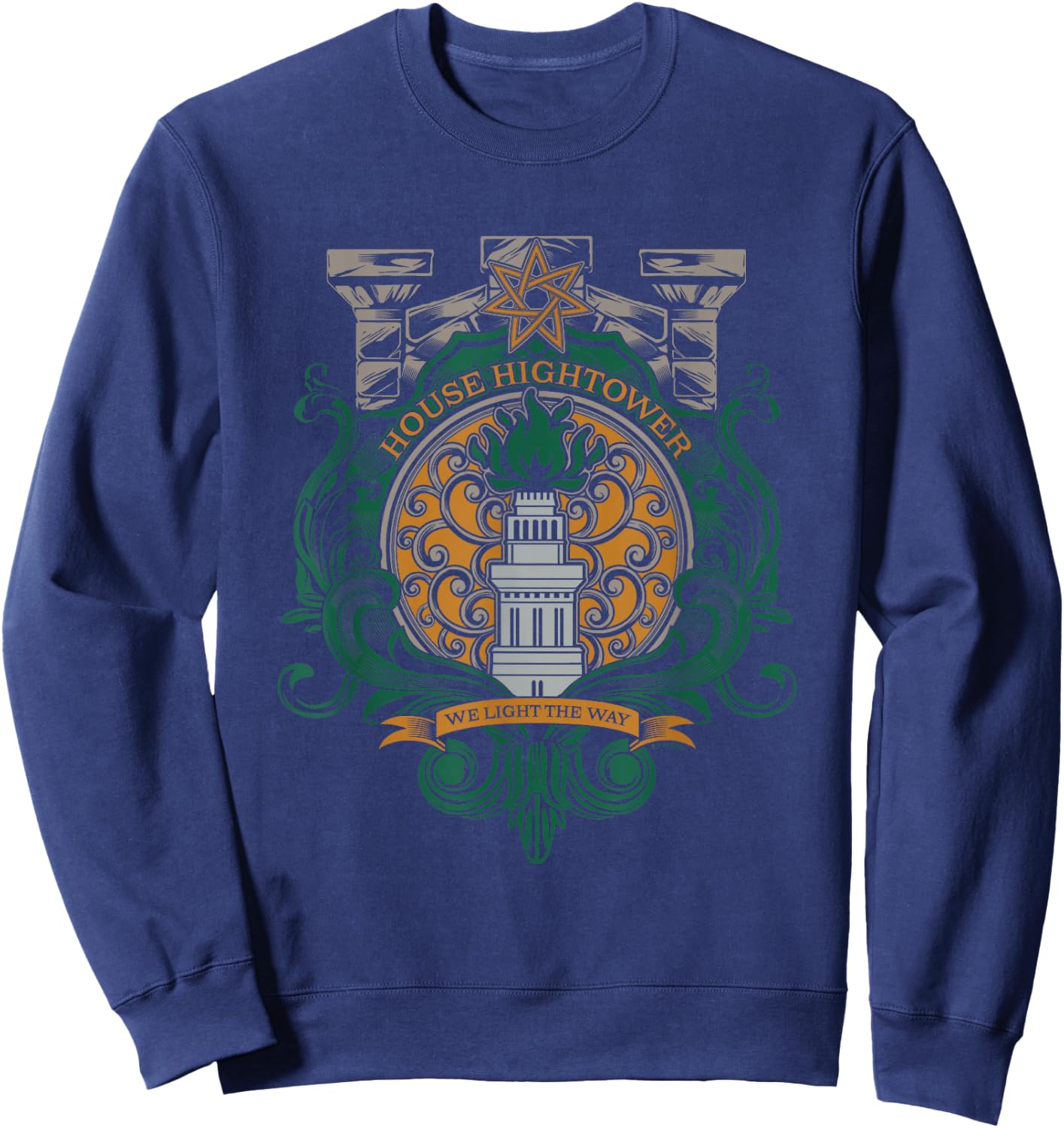 Game Of Thrones Iconic House Hightower We Light The Way Logo Sweatshirt - Sweatshirt | Navy