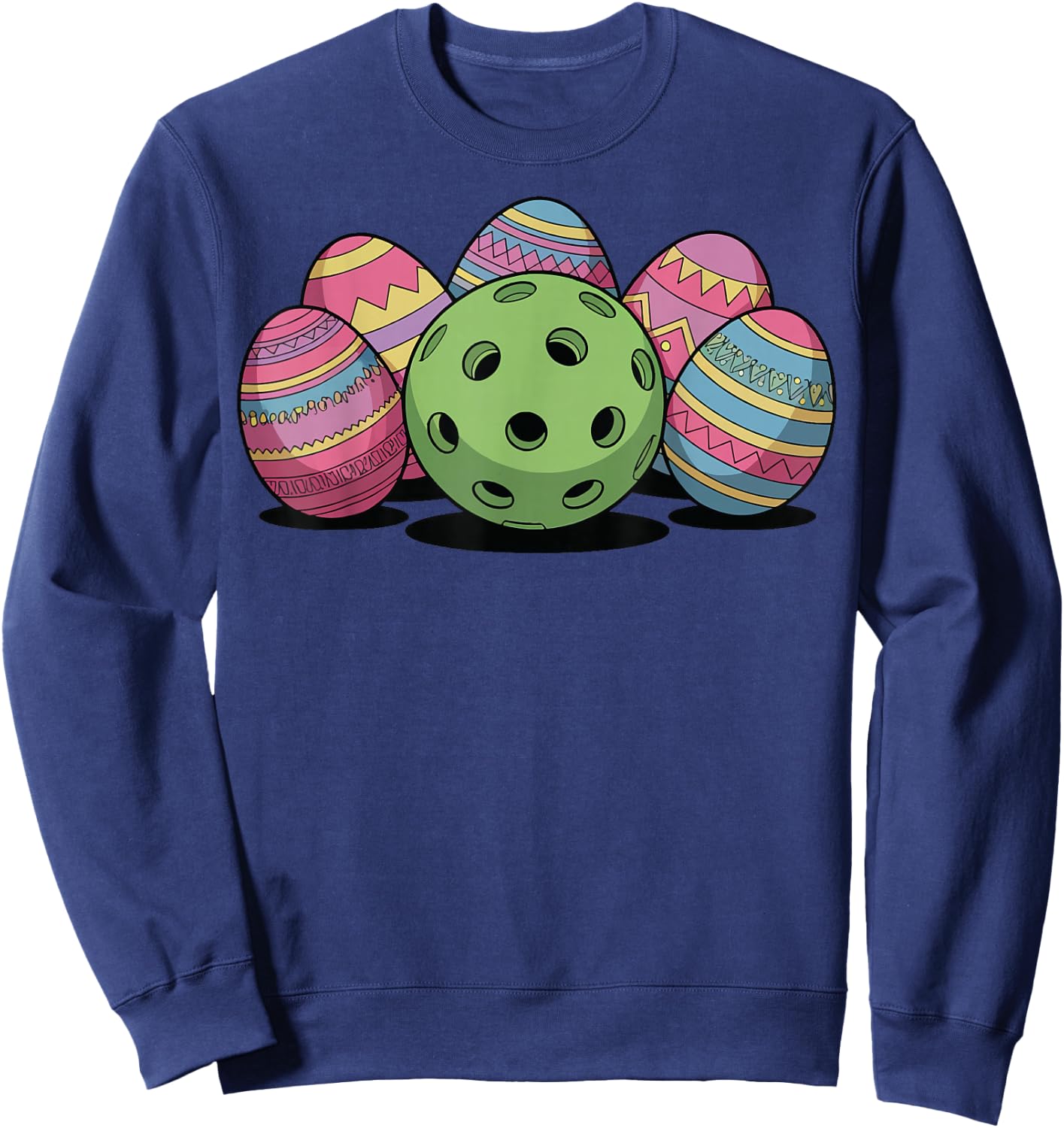 Pickleball Easter Sweatshirt - Sweatshirt | Navy