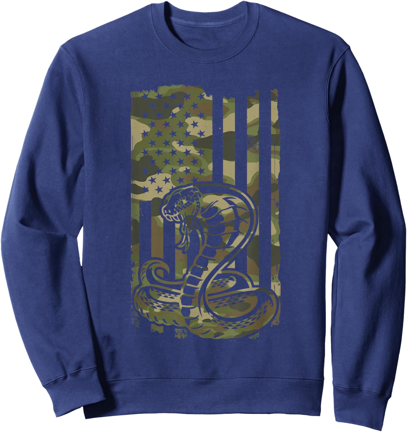 Snake Graphic Design - Python Snake Owner USA Flag 4th July Sweatshirt - Sweatshirt | Navy