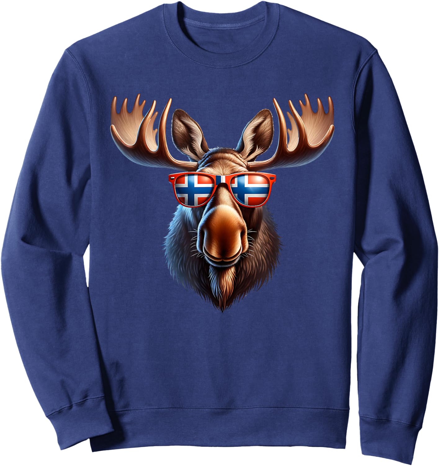 Norwegen-Elch, lustiges Touristen-Reise-Souvenir Sweatshirt - Sweatshirt | Navy