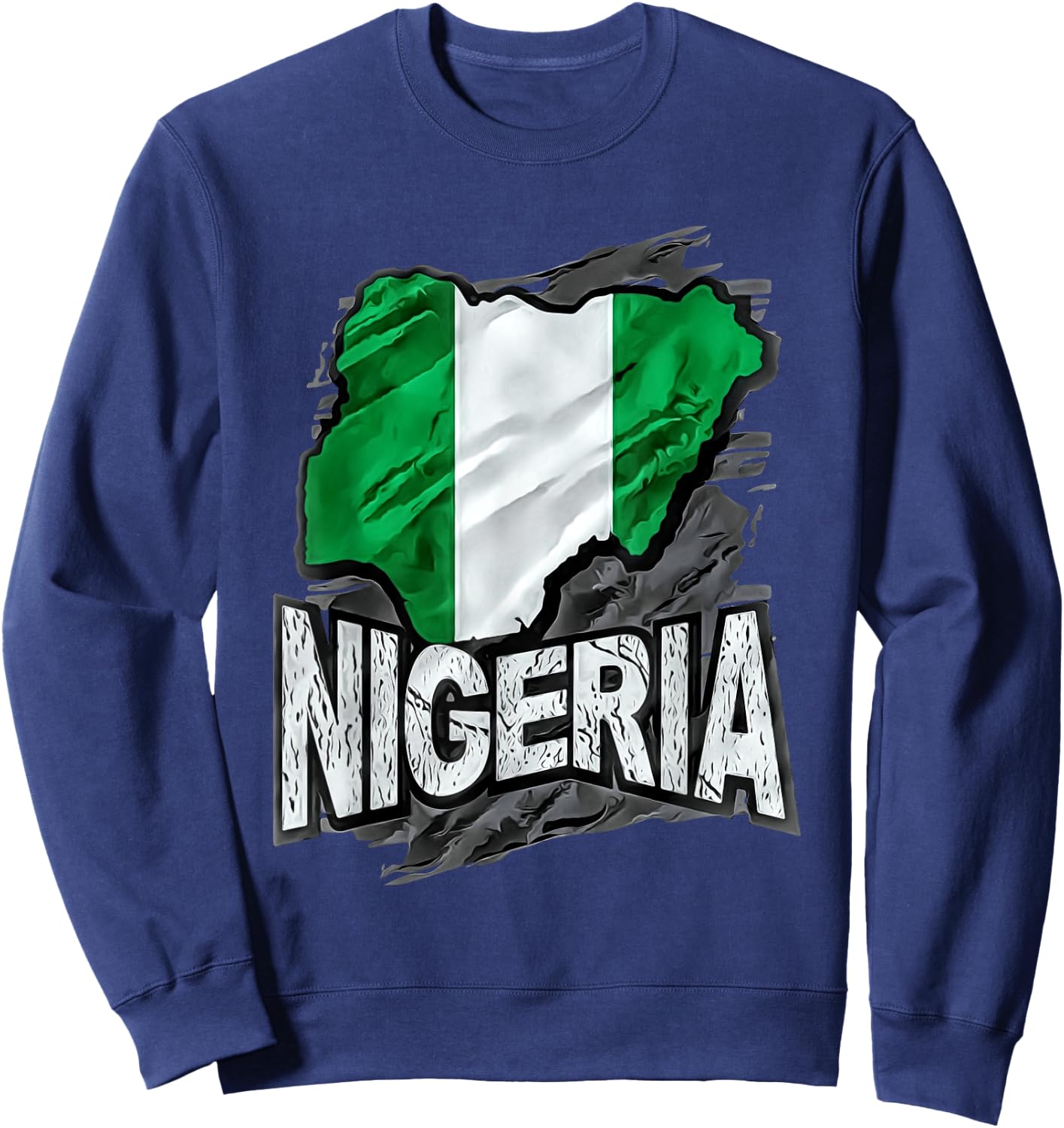 Nigeria , Black, S Sweatshirt - Sweatshirt | Navy
