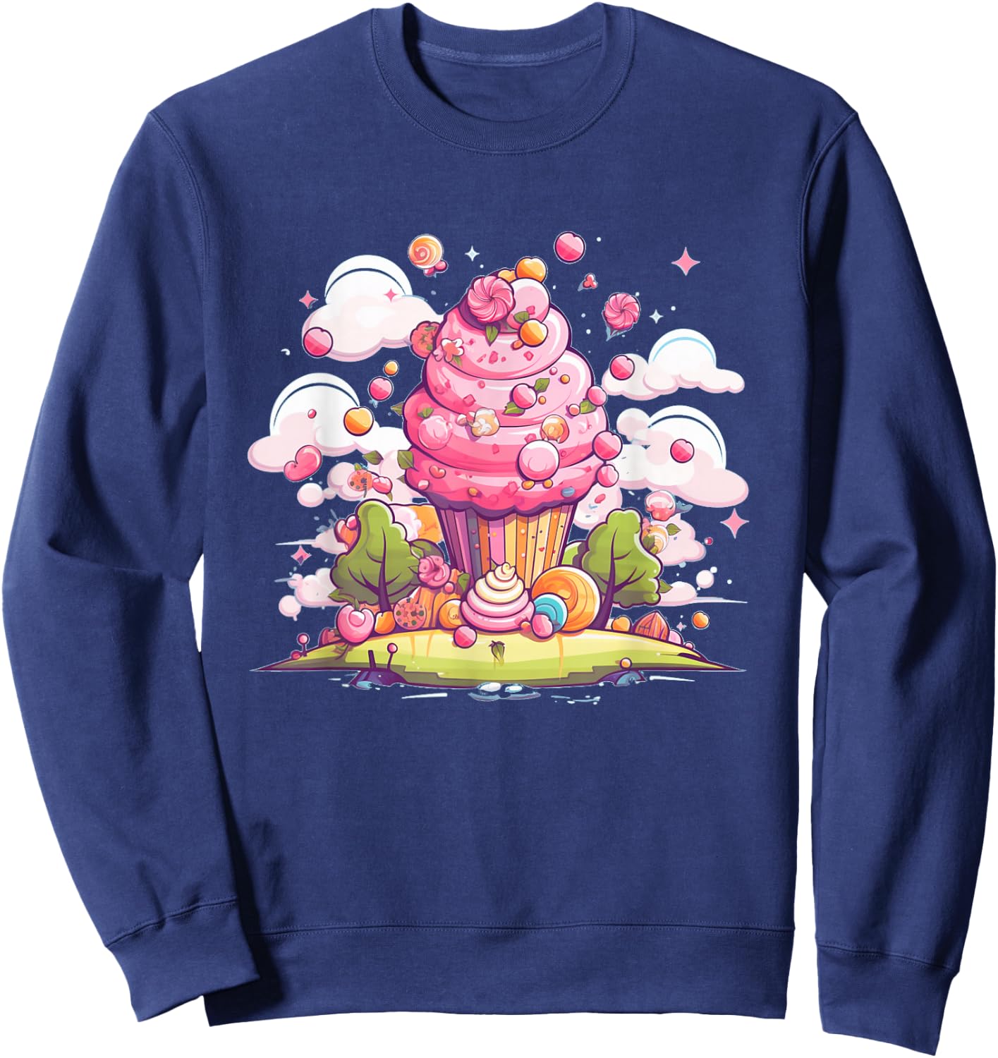 Great Fun Cake for Candy and Candy Lovers Sweatshirt - Sweatshirt | Navy