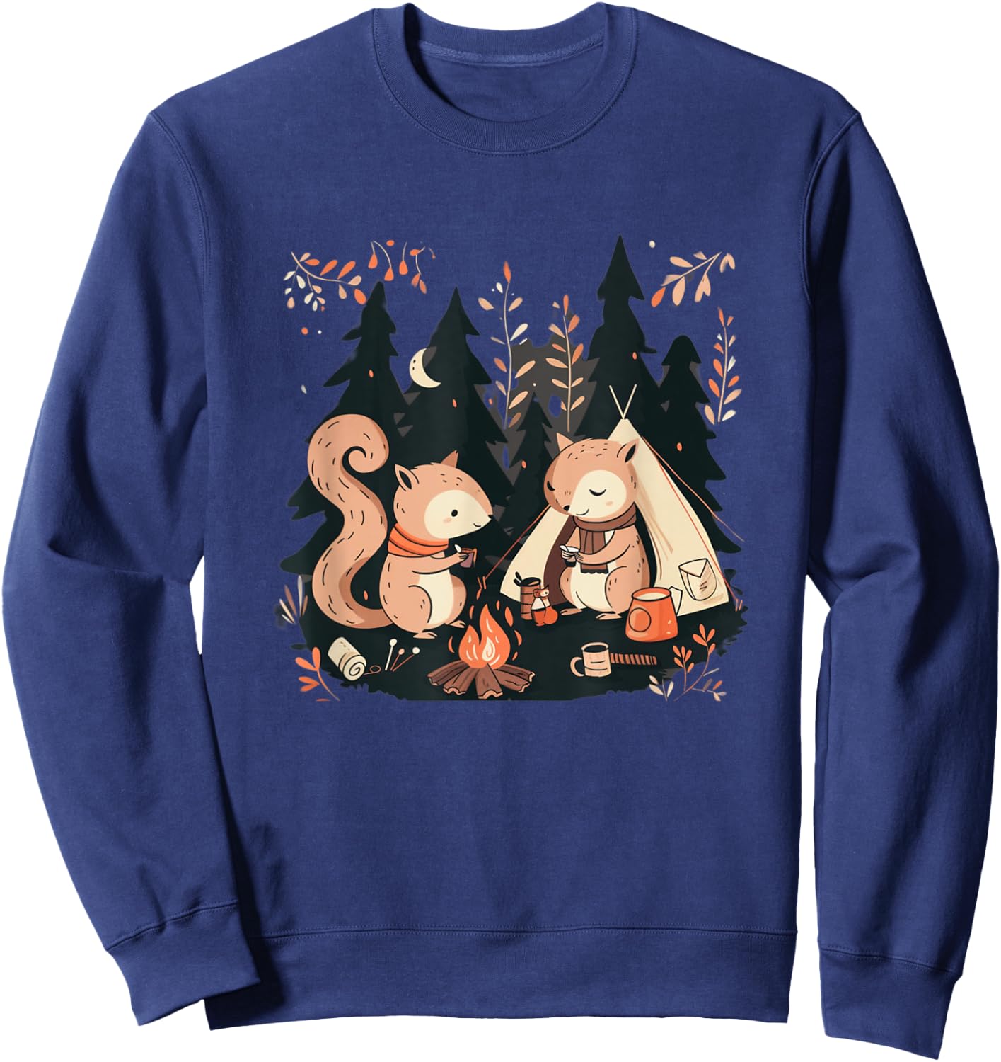 Camping Squirrels Sweatshirt - Sweatshirt | Navy