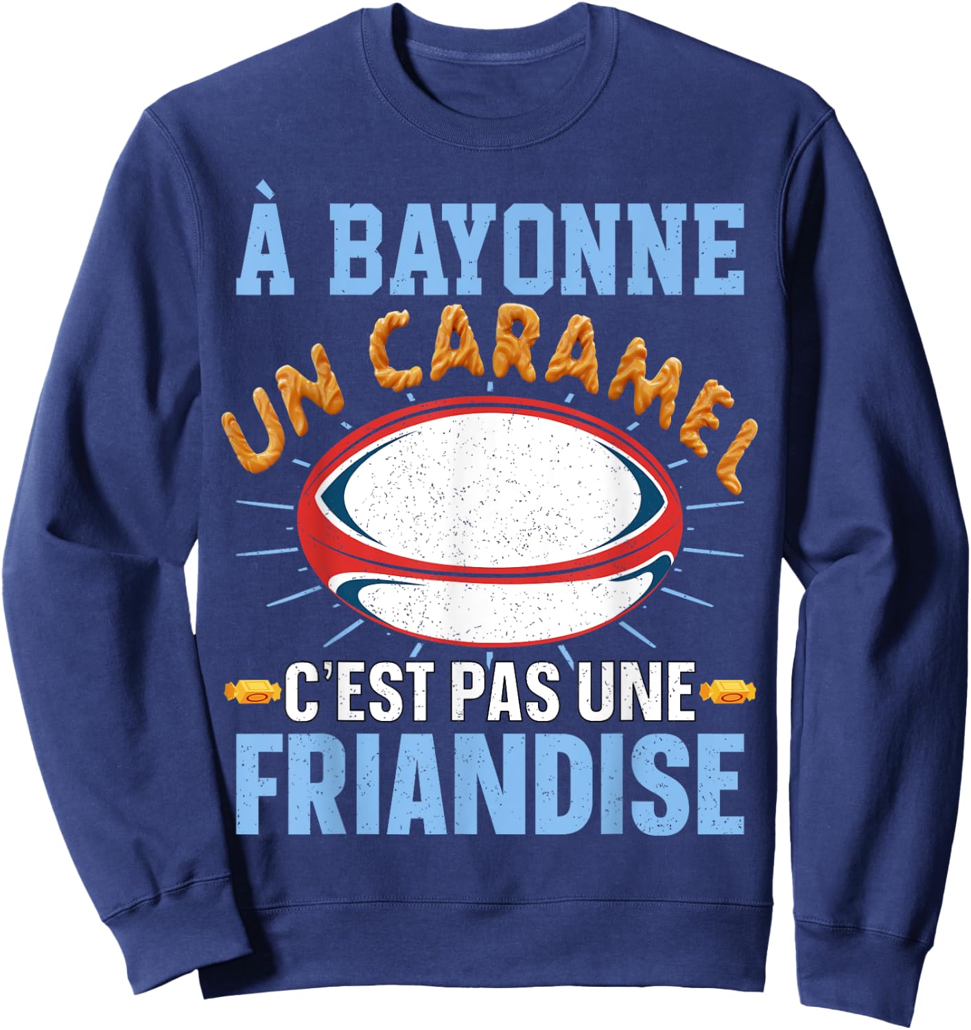 Bayonne Rugby Supporter for Bayonnais fan of Humour Rugby , Black, S Sweatshirt - Sweatshirt | Navy