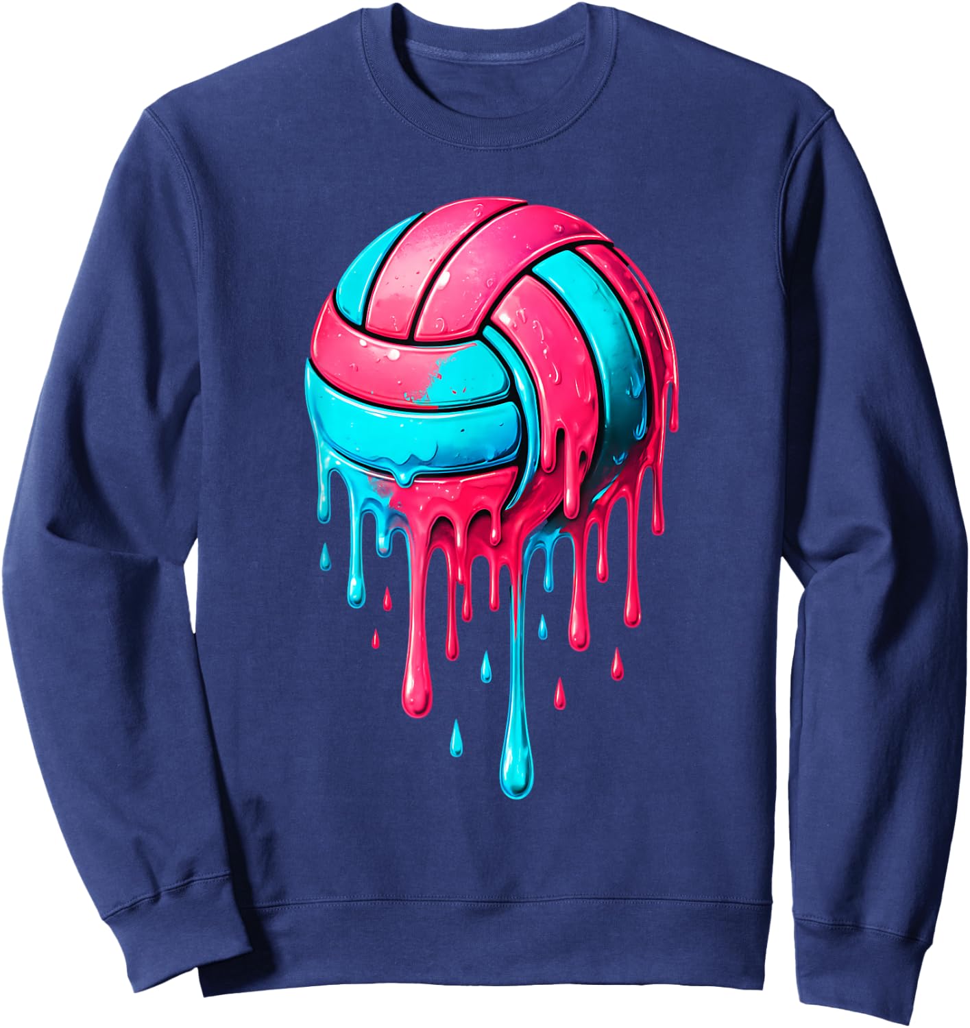 Volleyball Drip for Boys Ice Cream Feel The Drip Volleyball Sweatshirt - Sweatshirt | Navy