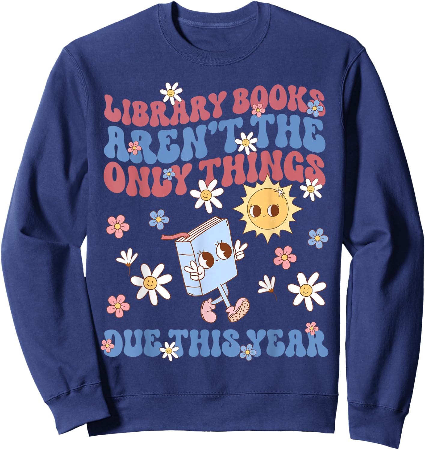 Librarian Pregnancy Announcement Expectant Bookish Maternity Sweatshirt - Sweatshirt | Navy